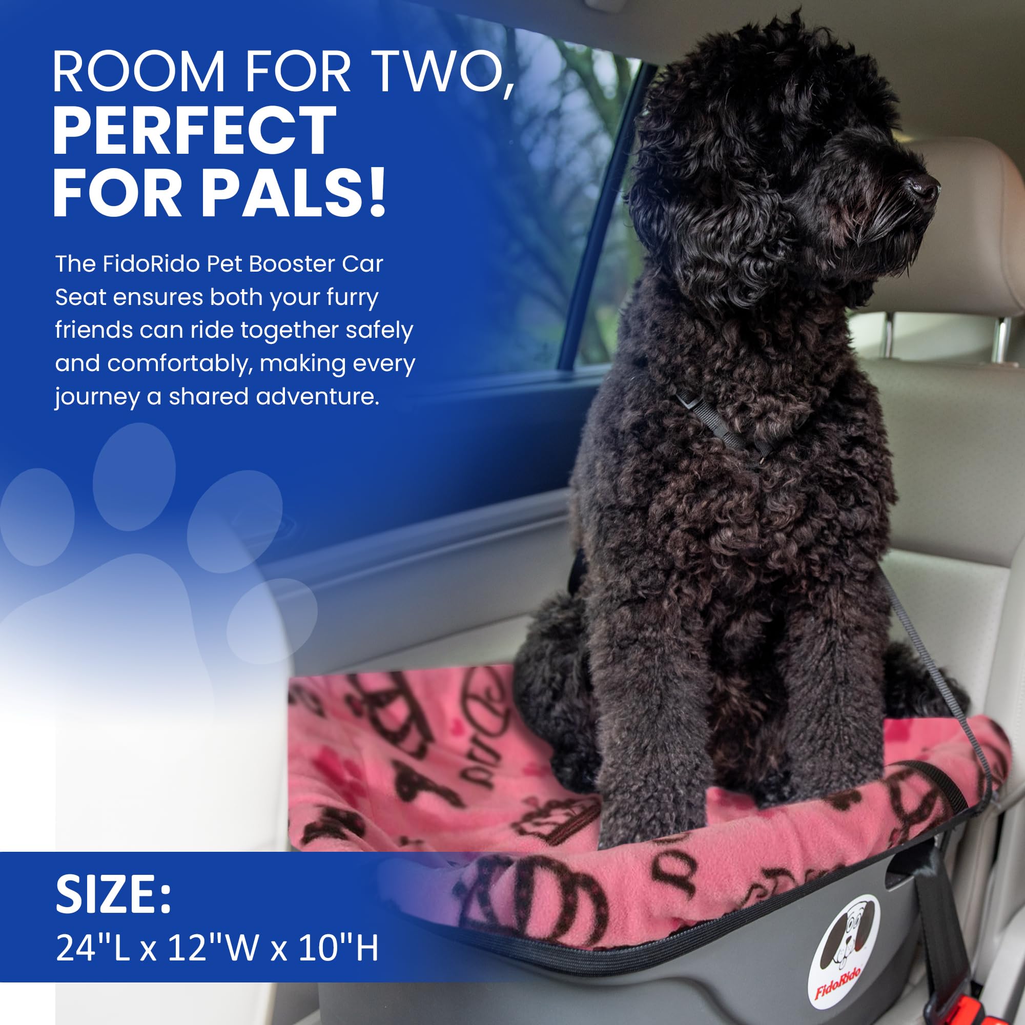 **Pink Diva Dog Car Seat - Comfortable Pet Booster Seat with Sherpa Cover & Safety Straps for Small to Large Dogs - Easy Install, Travel-Friendly - Perfect for Road Trips & Vet Visits**