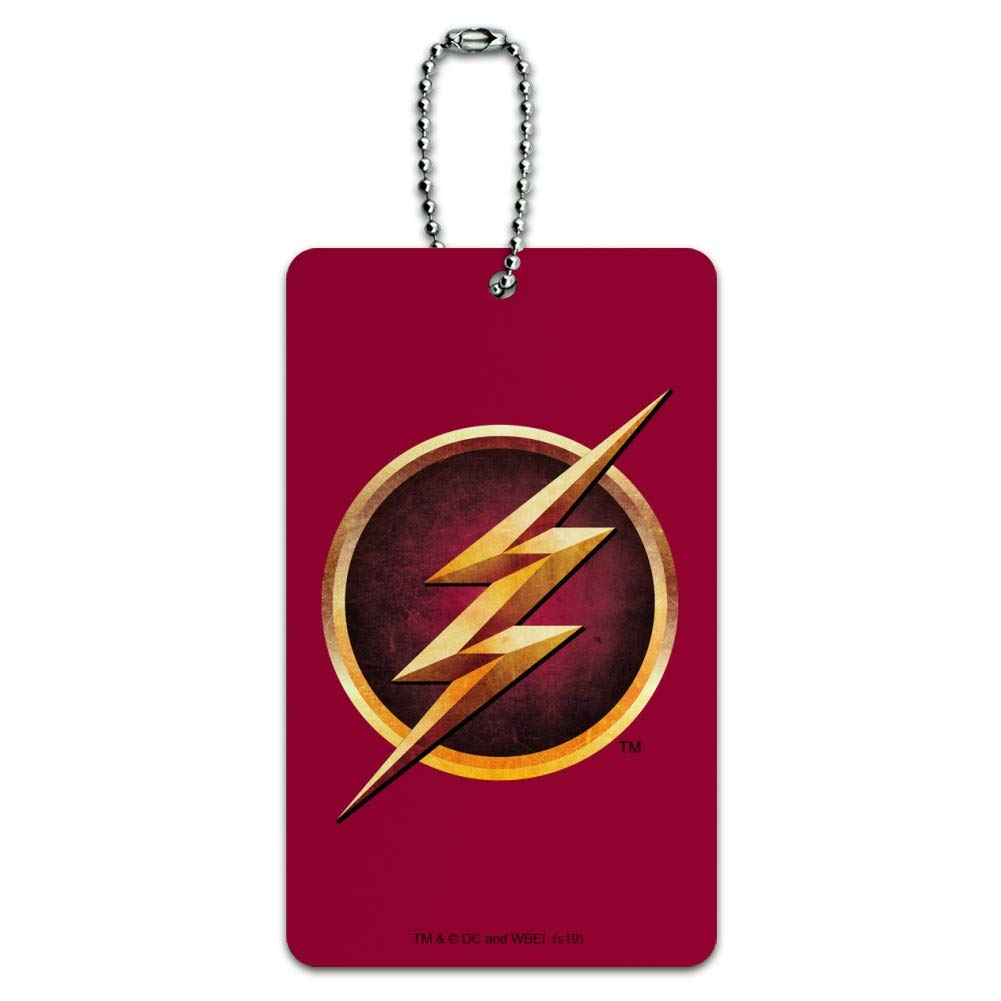 The Flash TV Series Logo Luggage Tag - Durable Suitcase ID Card for Carry-On Bags - Perfect for Travel, Cosplay & Superhero Fans