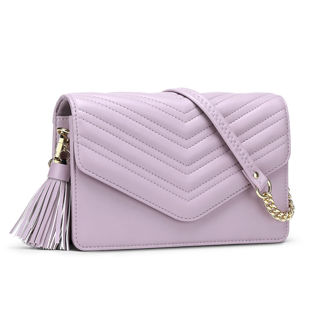 Peacocktion Small Quilted Crossbody Bags for Women - RFID Blocking Shoulder Handbag with Tassel, Wallet & Phone Purse Clutch | Perfect for Travel, Shopping & Everyday Use