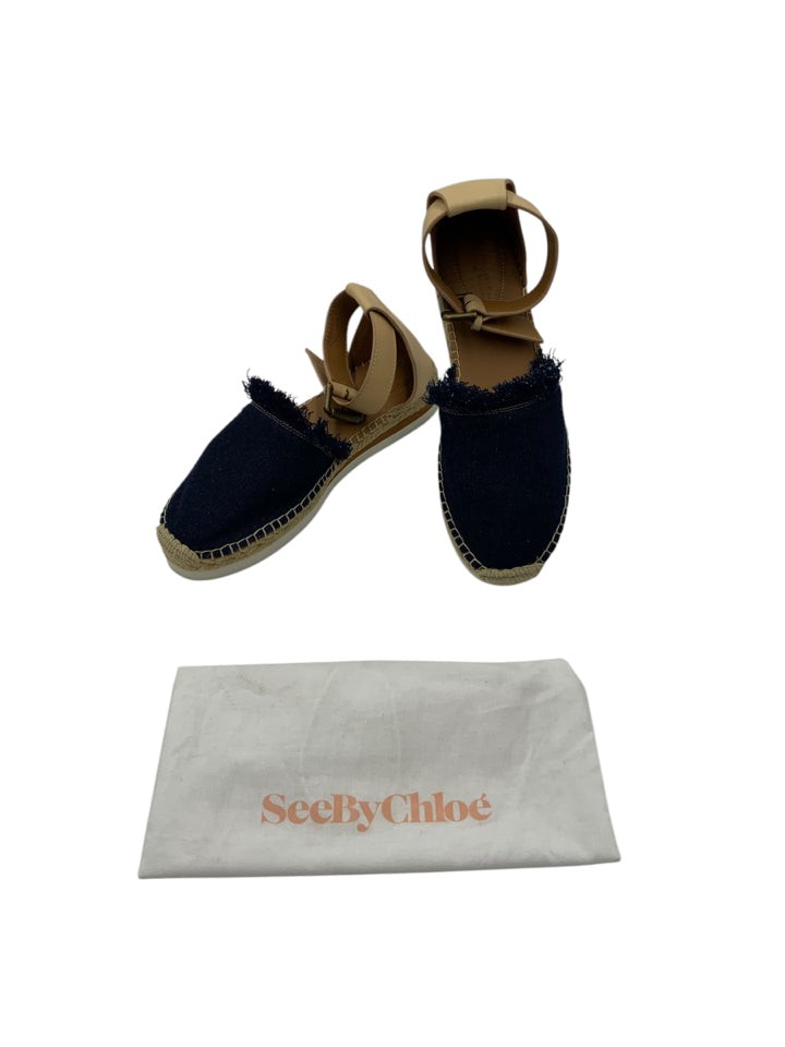 See By Chloe Glyn Flat Espadrille Sandals for Women | Size 39 (US 8.5) | Comfortable Summer Casual Shoes for Beach, Vacation & Everyday Wear
