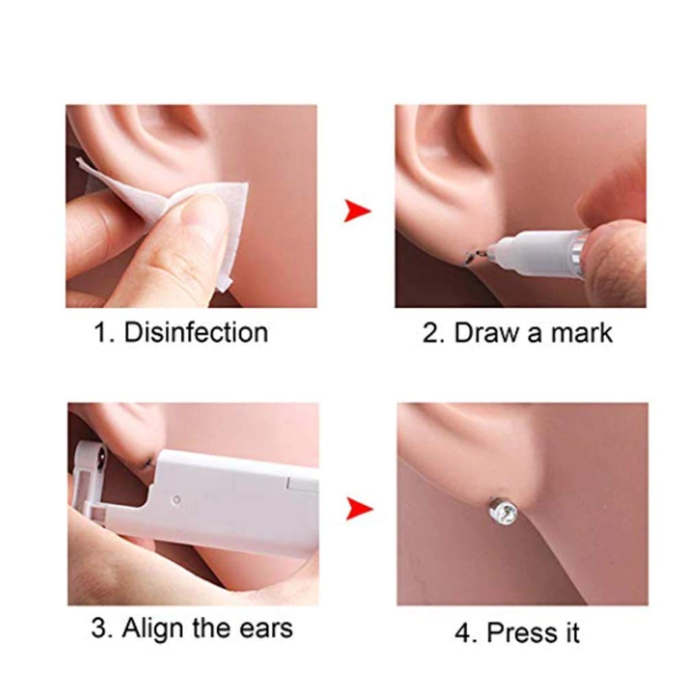 Disposable Sterile Ear Piercing Kit for Babies & Kids - Pain-Free Tragus Piercing Gun with Studs | Safe & Easy Ear Piercing Tool for Infants, Toddlers & Children | Perfect for First Ear Piercing at Home or Salon