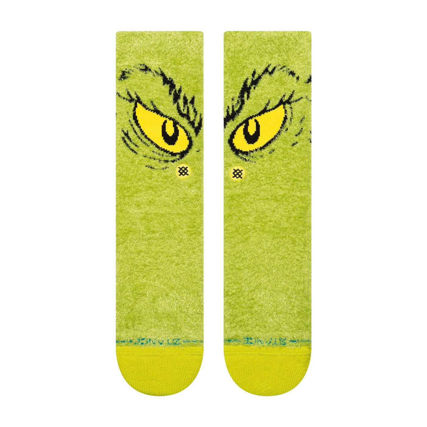 Adult Crew Socks - Grinch Themed Christmas Novelty Socks - Green Holiday Socks for Men & Women - Perfect for Christmas Parties & Cozy Winter Wear