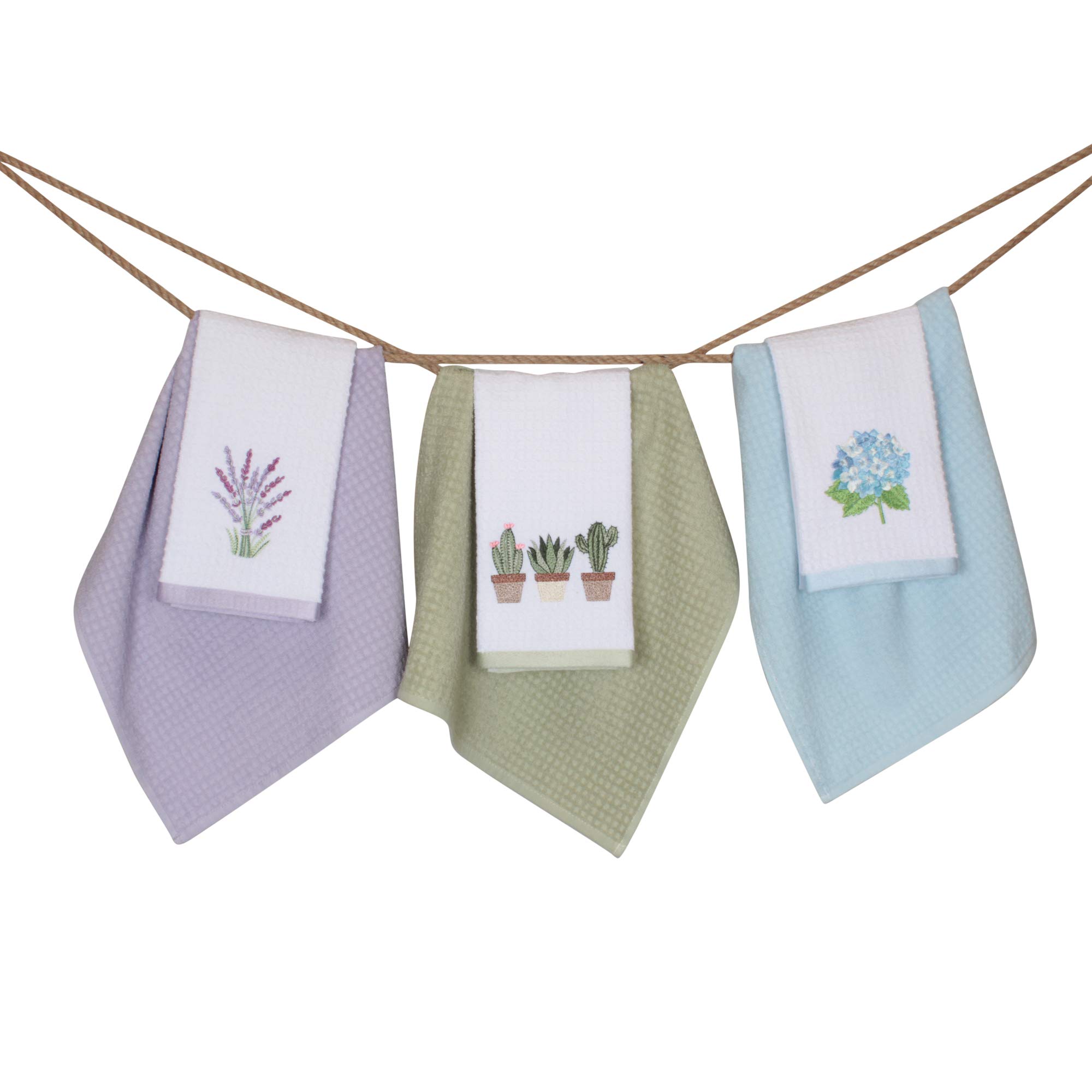 **Ultra Soft & Super Absorbent Cotton Kitchen Towels (24x16 Inches) – Natural Dish Towels Set of 2, Lavender – Perfect for Drying Dishes, Cleaning Countertops & Decor**