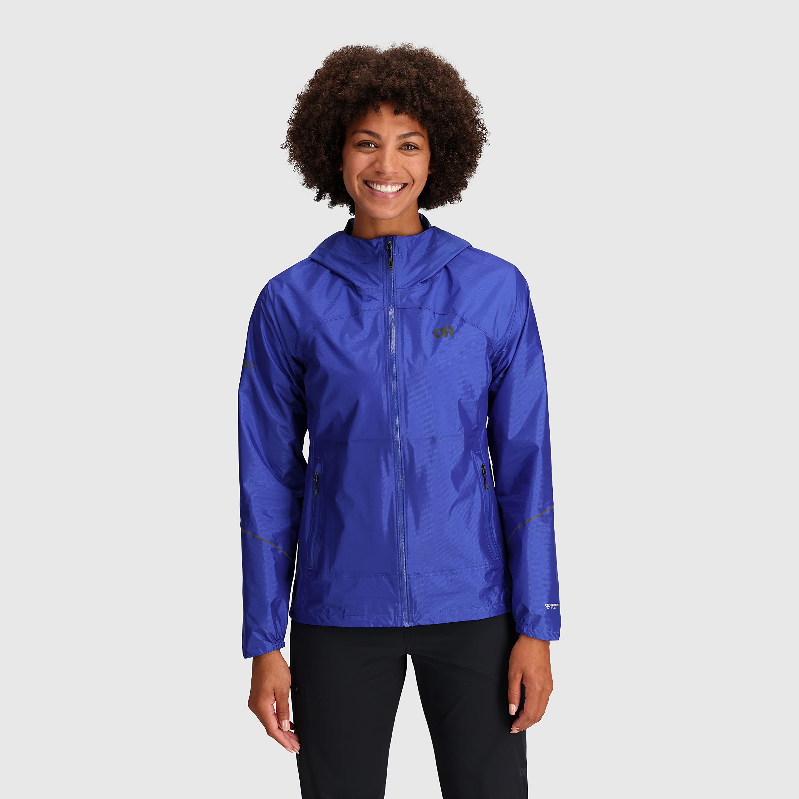 Outdoor Research Women's Ultralight Helium Waterproof Rain Jacket - Breathable Windproof Hiking Shell, Ultramarine Blue, XS - Perfect for Backpacking, Camping & Outdoor Adventures