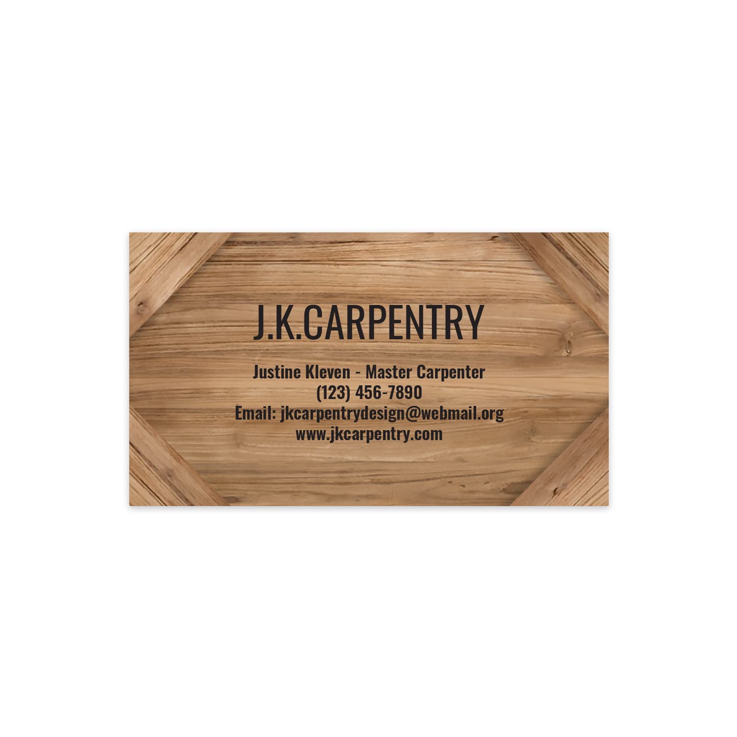 Personalized Wooden Business Cards - 100 Custom Carpentry & Woodworking Cards (2