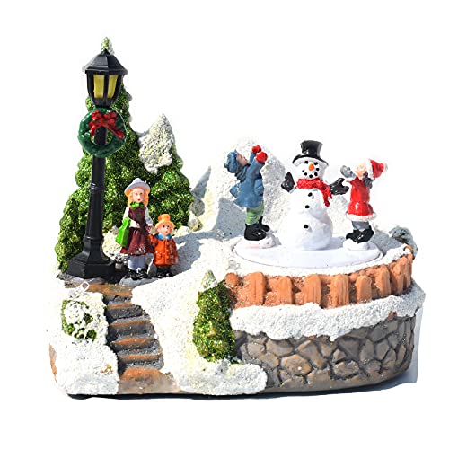Glowing Music Snowman Hut - Christmas Decorations & Gifts with LED Lights and Holiday Melodies | Perfect for Home, Office, and Holiday Party Decor (Luminous Musical Snowman House)