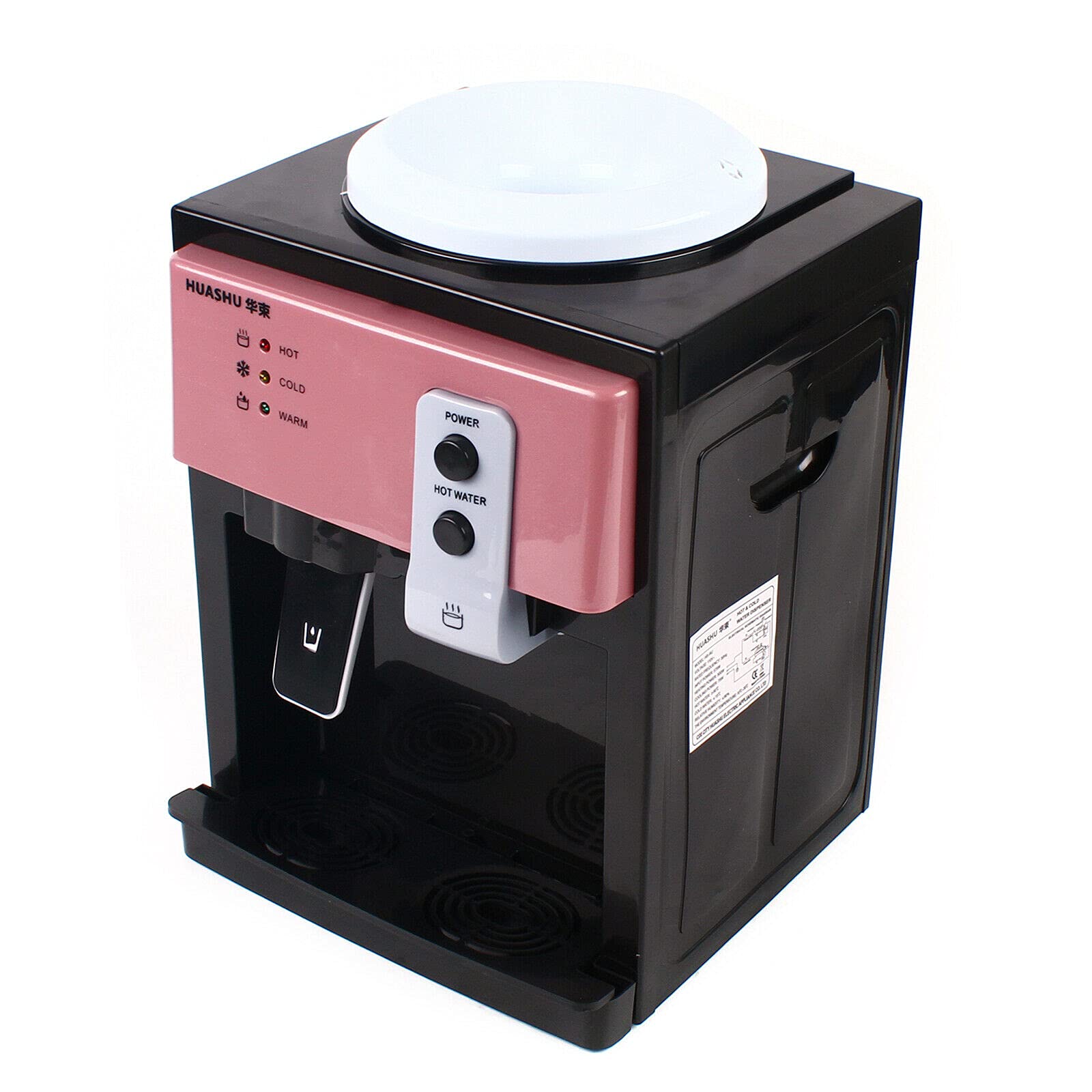110V Electric Water Dispenser - Hot & Cold Countertop Water Cooler with LED Indicator, Top Loading Design for Home, Kitchen, Office - Holds 3.5L to 18.9L Bottles (Rose Gold) | Perfect for Coffee, Tea, Instant Noodles & Hydration Station