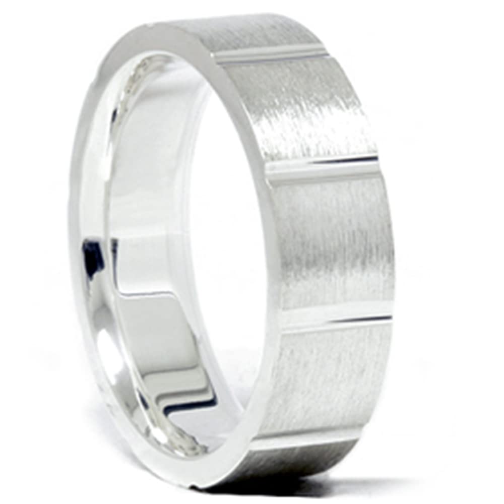 Men's 6mm Sterling Silver Comfort Fit Wedding Band Ring - Durable & Hypoallergenic for Everyday Wear, Anniversary & Proposal Gifts