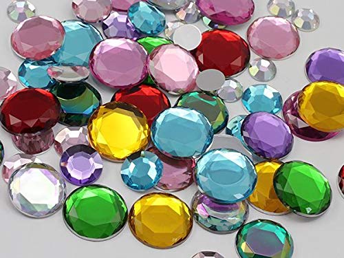 Allstarco 1000PCS 4.5mm SS20 Purple Amethyst Acrylic Flat Back Rhinestones - Premium Plastic Gems for Jewelry Making, Face Painting, Card Making, Nail Art & DIY Crafts - Perfect for Costumes, Wedding Decor & Scrapbooking
