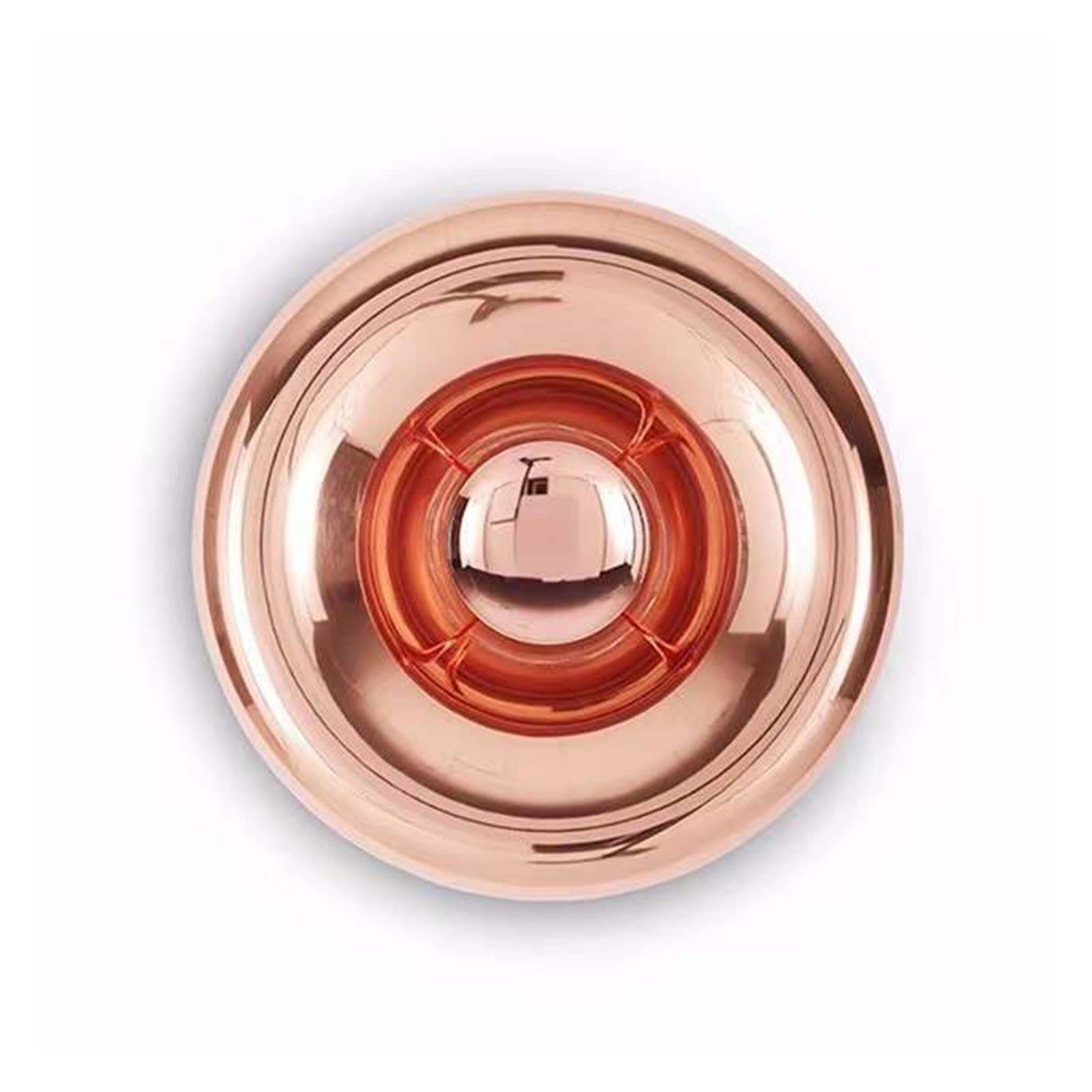 Nordic Modern Wall Sconce - Round Chrome & Rose Gold Glass Wall Lamp for Bedroom, Parlor, Living Room | Surface Mount Light Fixture for Home Decor & Ambient Lighting