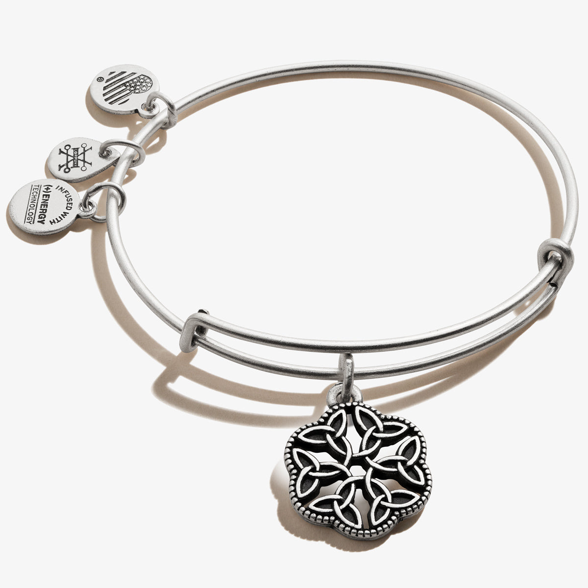 Endless Knot Charm Bangle - Tibetan Buddhist Inspired Adjustable Bracelet for Women - Perfect for Meditation, Yoga & Spiritual Healing