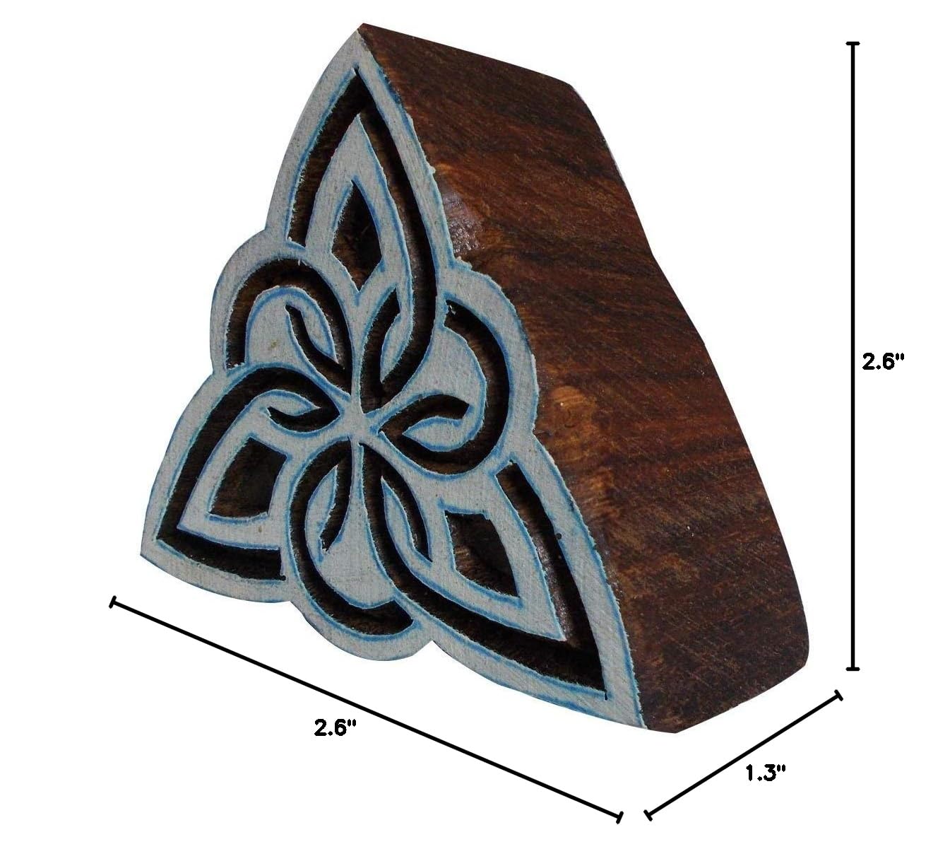 Triangle Wooden Stamp for Scrapbooking, Fabric Printing, Tattoo Stencils & Clay Crafts - Handmade Design #2 - Perfect for DIY Projects, Card Making & Home Decor