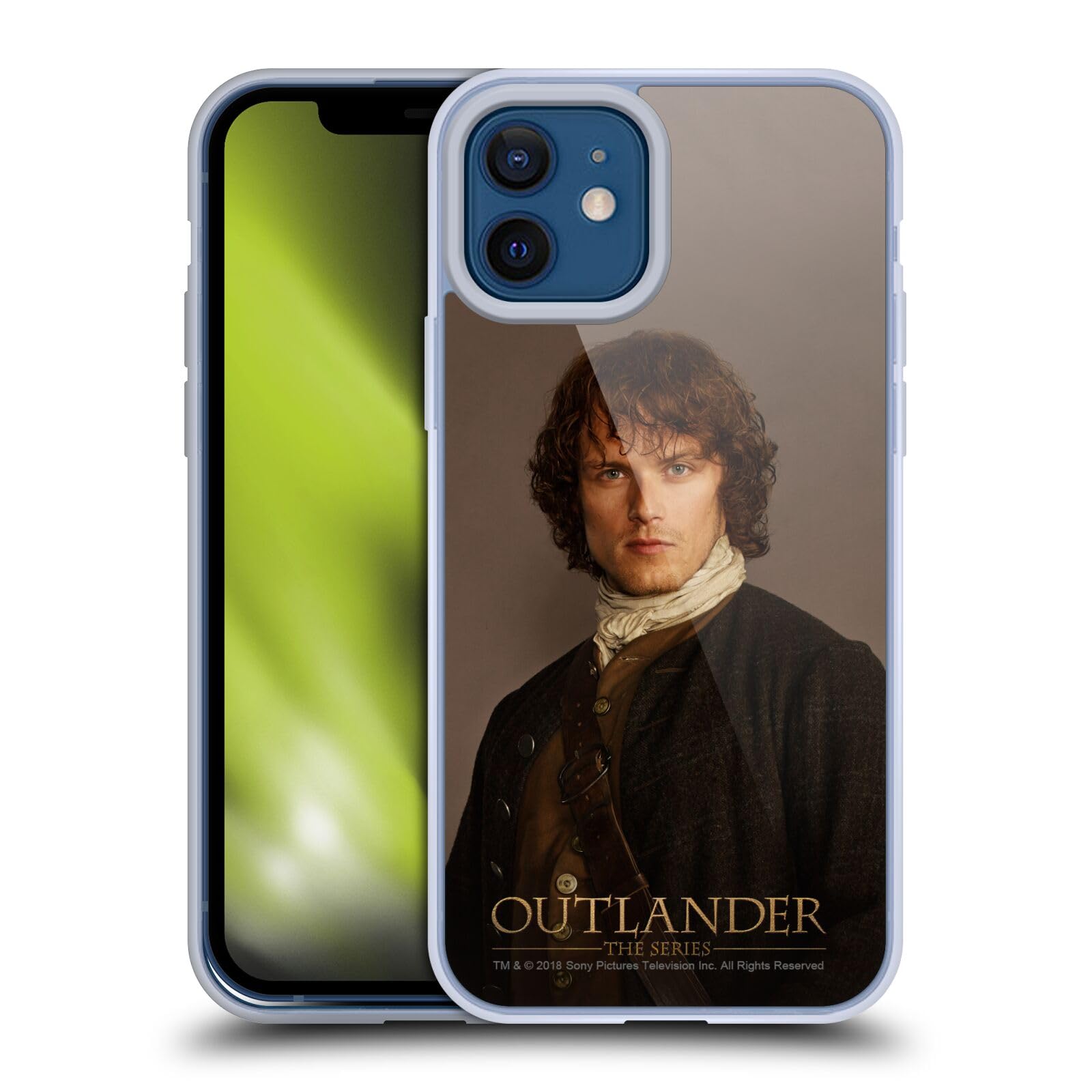 Officially Licensed Outlander Jamie Traditional Characters Soft Gel Case for Apple iPhone 12 & iPhone 12 Pro - Durable Protective Phone Cover for Fans, Everyday Use & Gift Giving