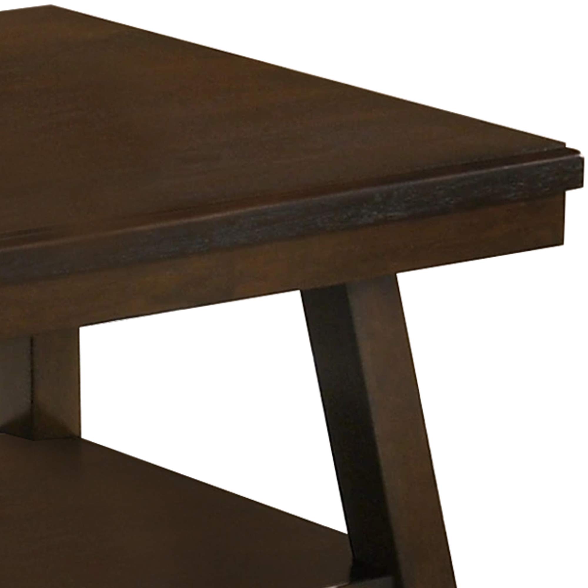 Benjara Solid Wood Coffee Table with Open Shelf - Rustic Brown Finish - Perfect for Living Room, Lounge & Home Decor