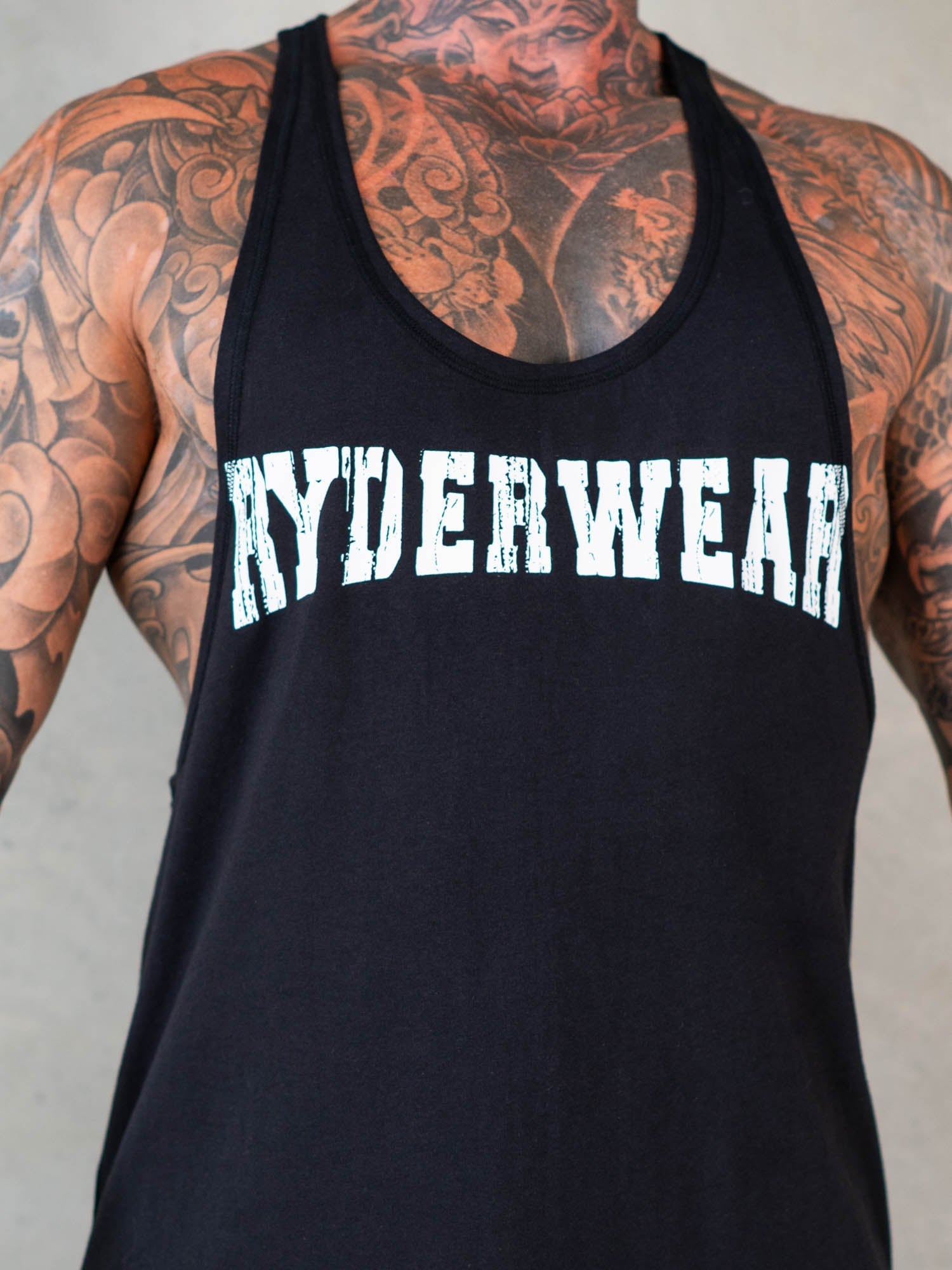 Octane Stringer Faded Black - Premium Quality Stringer for Fitness & Workout - Ideal for Gym, Running & Active Lifestyle