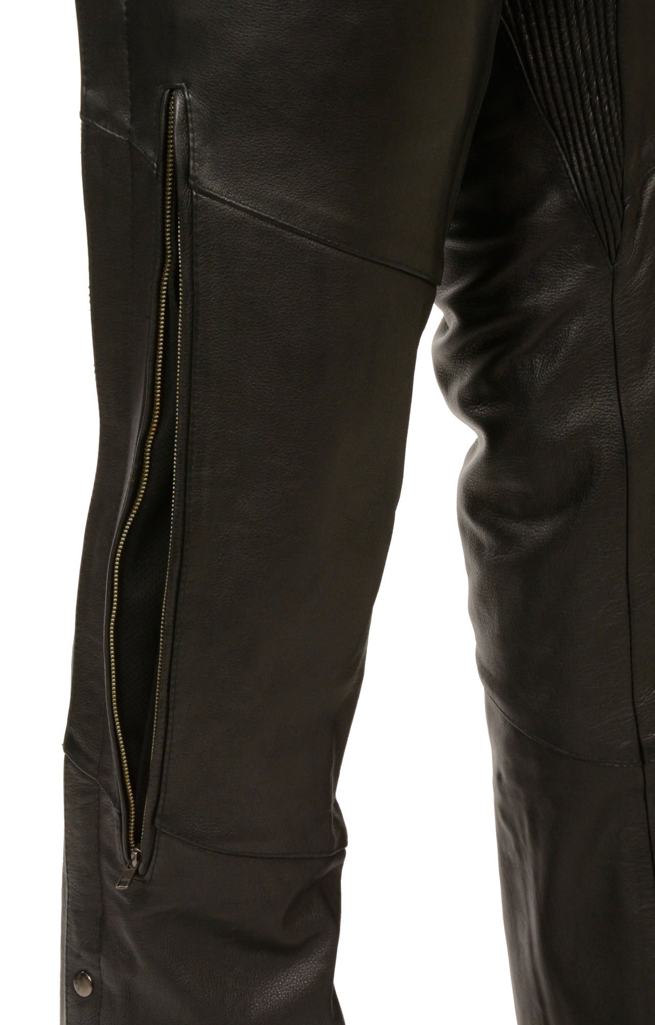 Milwaukee Leather Men's Vented Motorcycle Chaps with Stretch Thigh Panels - Black, 2XL - Perfect for Riding Comfort & Protection on Long Motorcycle Trips