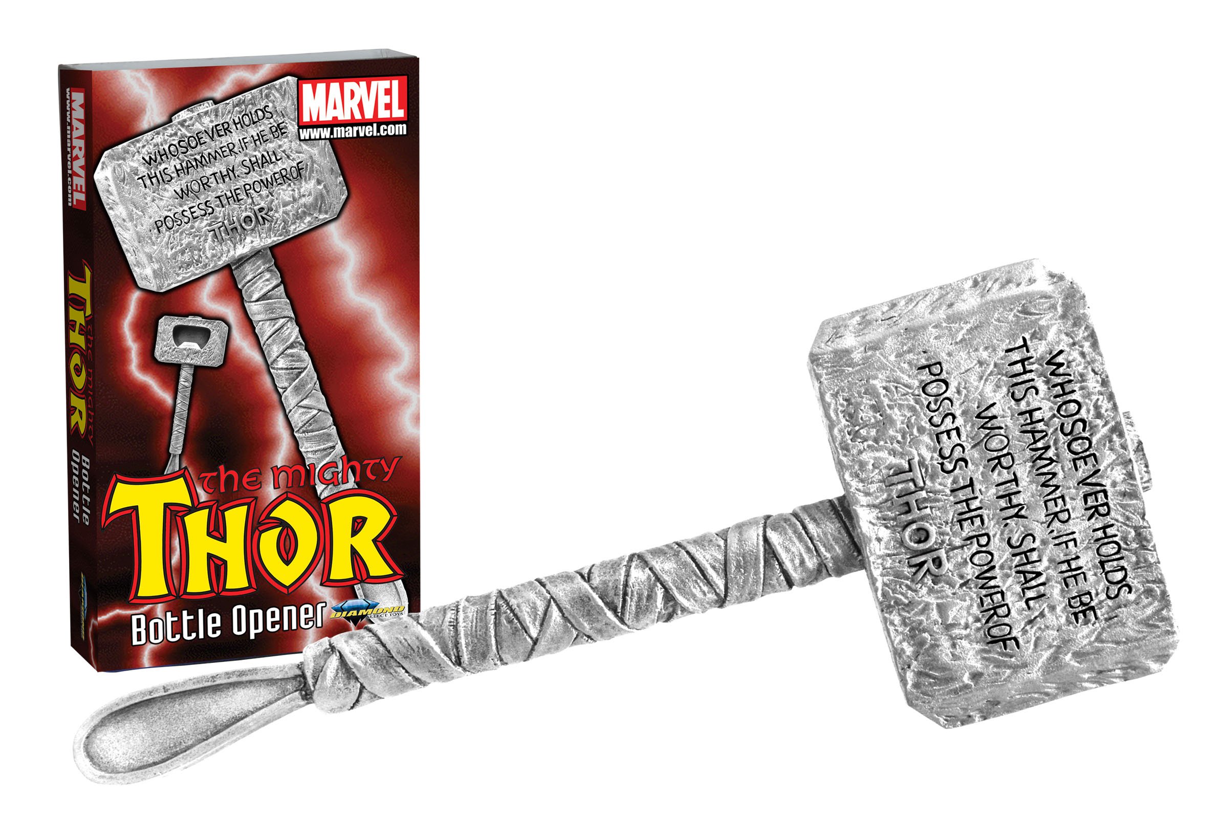 Marvel Thor's Hammer Bottle Opener - Collectible Metal Keychain for Beer & Soda - Perfect for Marvel Fans, Parties & Gifts