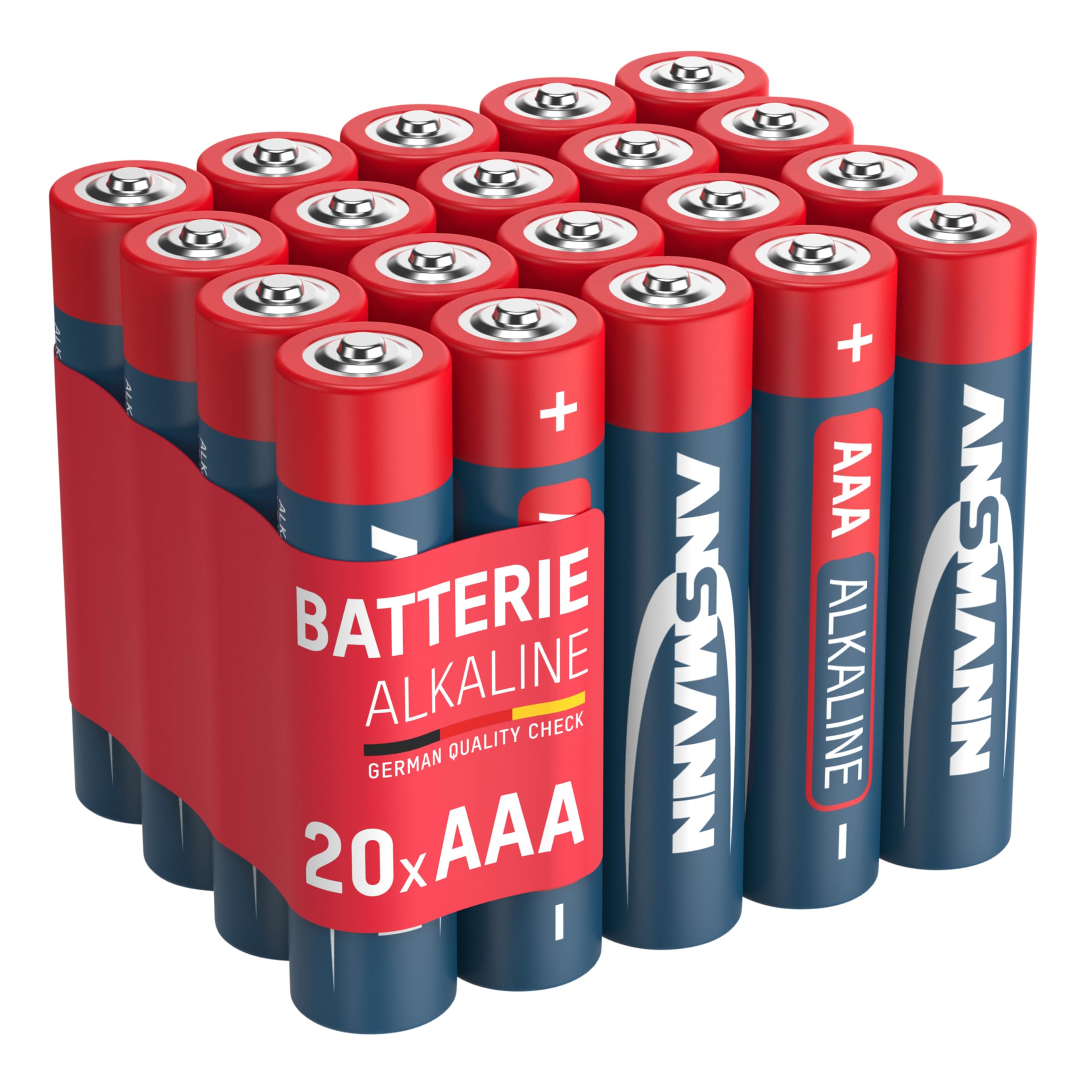 ANSMANN 5015538 AAA Alkaline Batteries (20-Pack) - 1.5V Long-Lasting Disposable Batteries for Cordless Phones, Toys, Cameras, Remotes & Gaming - Ideal for Home, Office & Travel Use