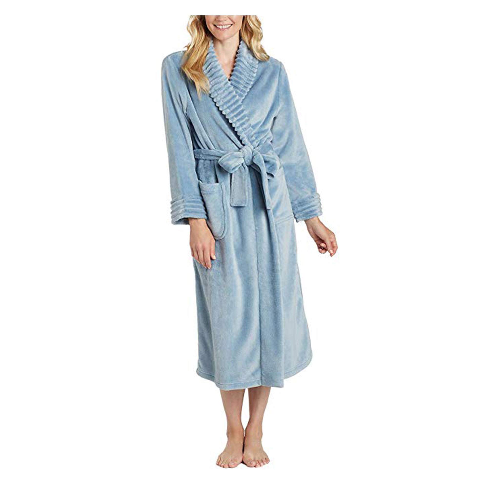 Carole Hochman Women's Soft Plush Wrap Robe - Cozy Bathrobe for Spa, Lounge & Home Relaxation