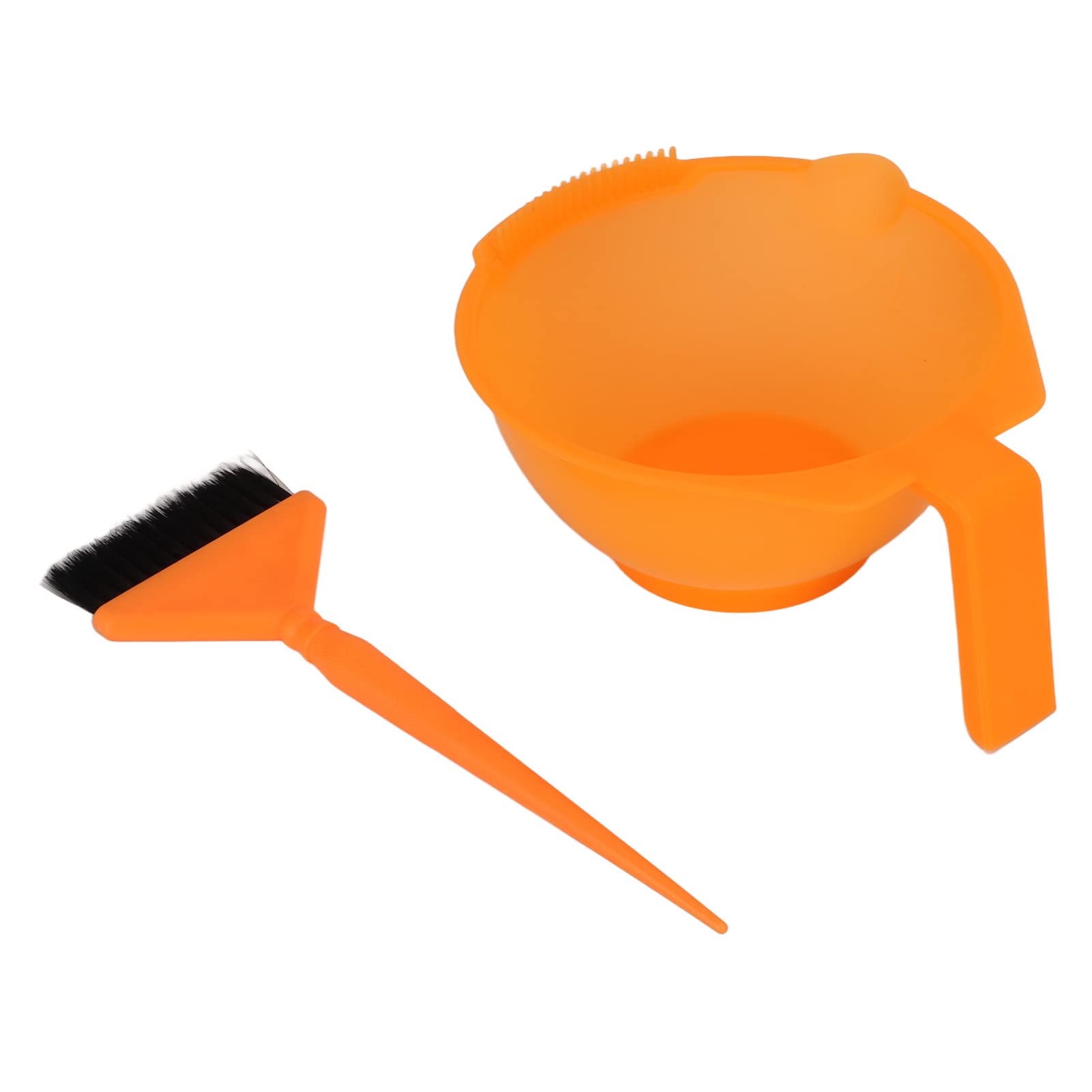 Professional Hair Coloring Brush & Mixing Bowl Set - Salon-Grade Orange Hair Dye Applicator Kit with Comb for Vibrant, Even Color Application - Perfect for Home Hair Dyeing & Salon Styling