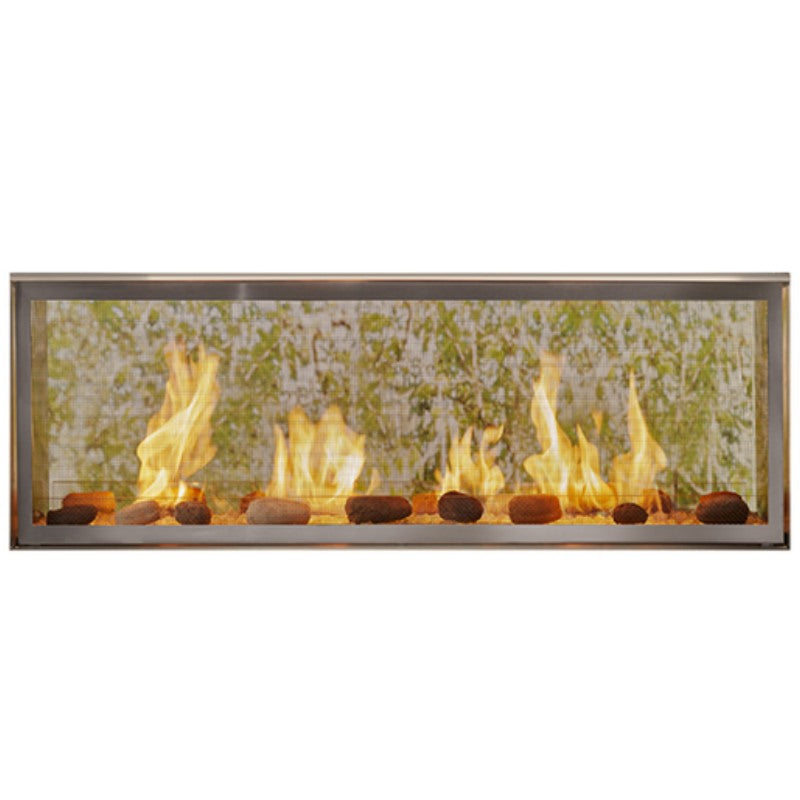 60 Inch Majestic Lanai Outdoor Linear Vent-Free Gas Fireplace - Perfect for Patio, Deck, and Backyard Gatherings