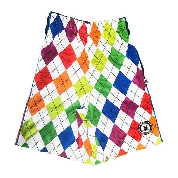 Boys Neon Argyle Shorts - Trendy & Comfortable Kids' Athletic Wear for School, Sports & Play