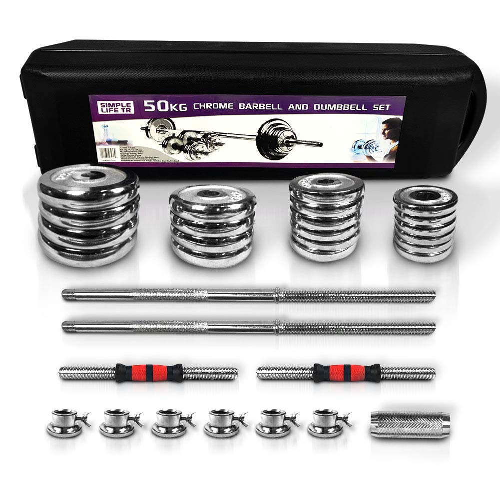 Adjustable Dumbbell Set 44lbs - Cast Iron Home Gym Weights with Carry Case for Men & Women | Perfect for Office, Bedroom & Full-Body Workouts