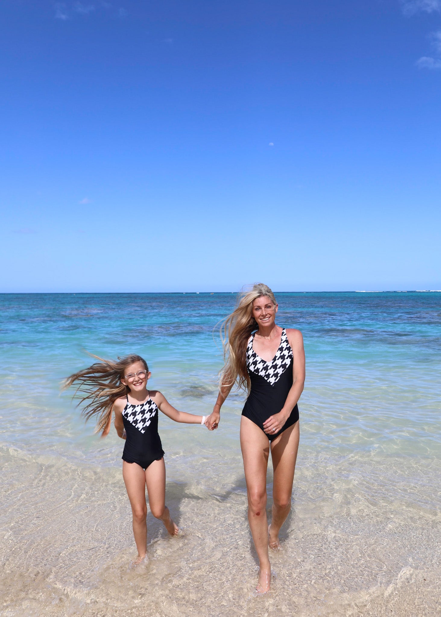 Lainey Women's Houndstooth Print One Piece Swimsuit - $38 | Stylish Bathing Suit for Beach, Pool & Summer Vacations