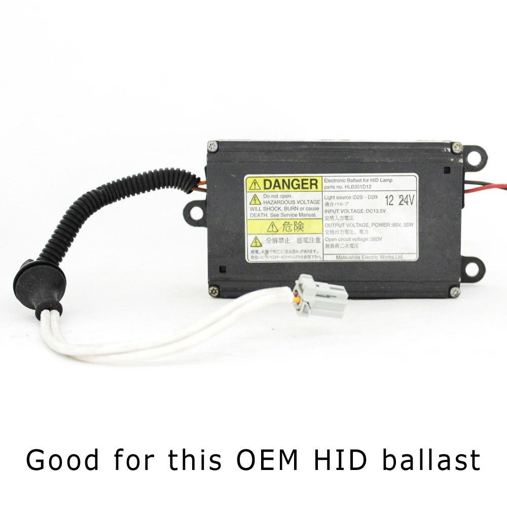 2-Pack 9005/9006 HID Ballast Power Cord Wires - Compatible with Acura, Honda, Mitsubishi, Mazda - OEM Replacement for Headlight Installation & Repair