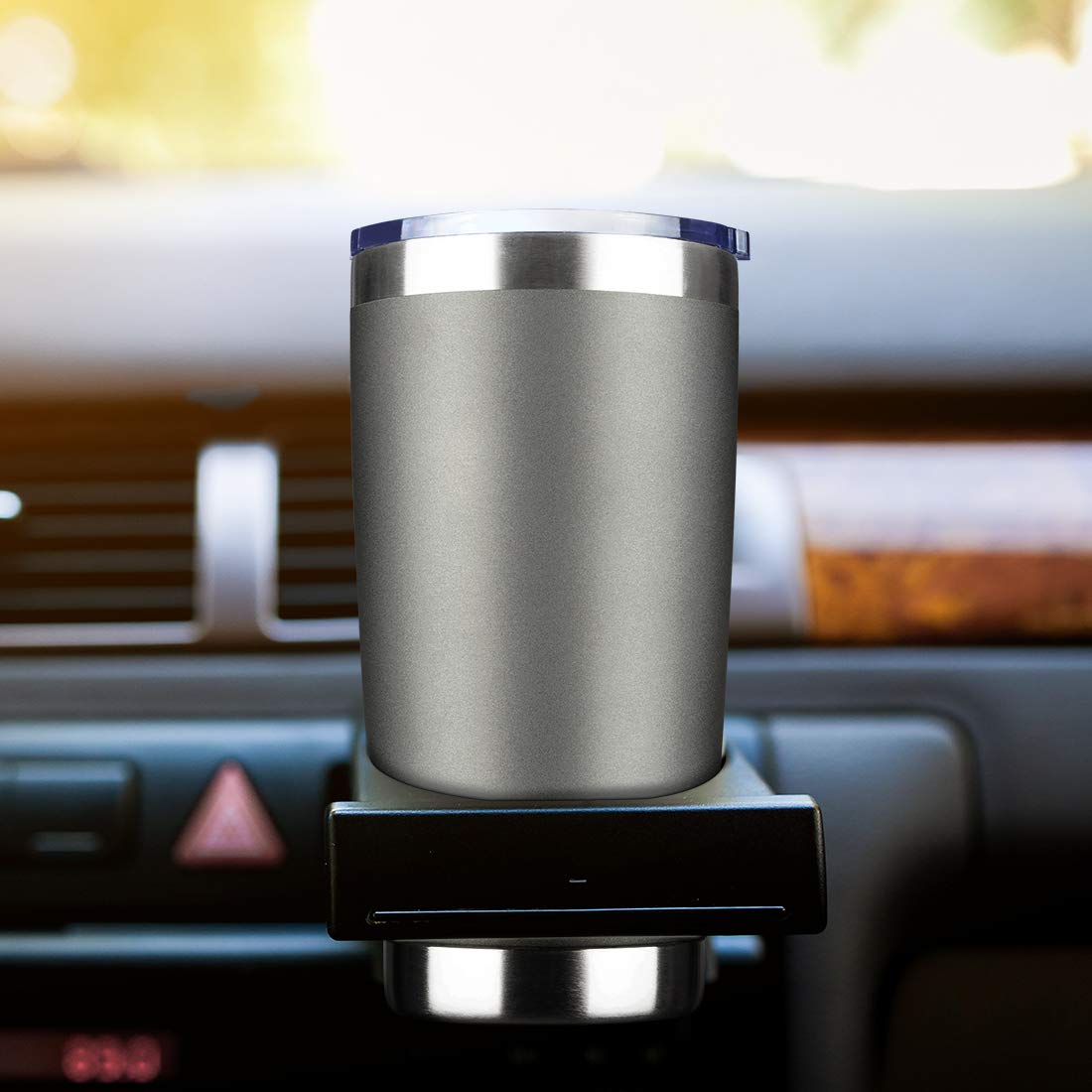 20oz Stainless Steel Vacuum Insulated Tumblers with Lid - 12 Pack Bulk Powder Coated Travel Mugs for Hot & Cold Drinks, Durable Double Wall Coffee Cups - Perfect for Office, Camping, Gym & Outdoor Activities (Gray)
