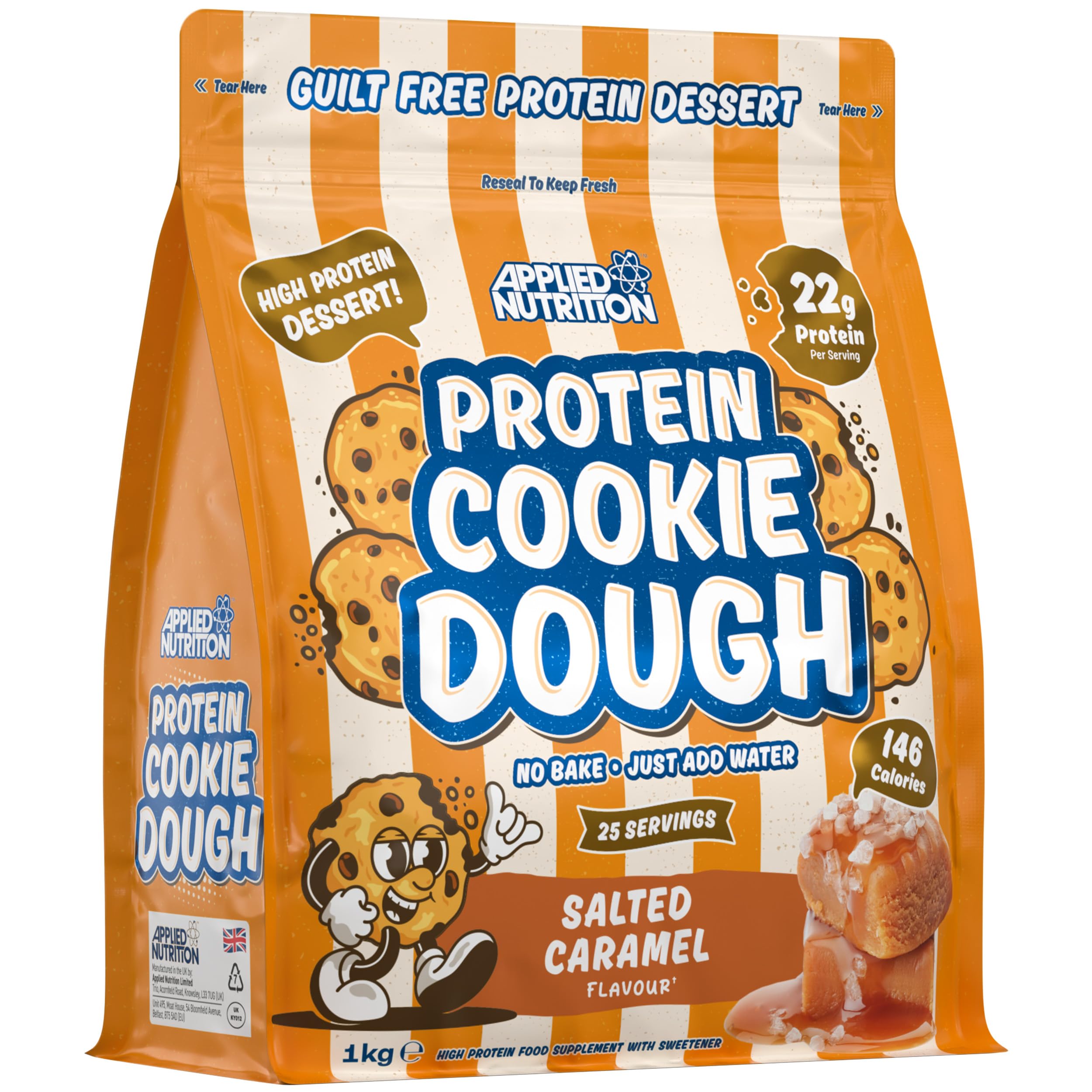 Applied Nutrition Protein Cookie Dough 1kg - High Protein Snack for Fitness & Weight Loss | Perfect for Post-Workout Recovery & Healthy Dessert