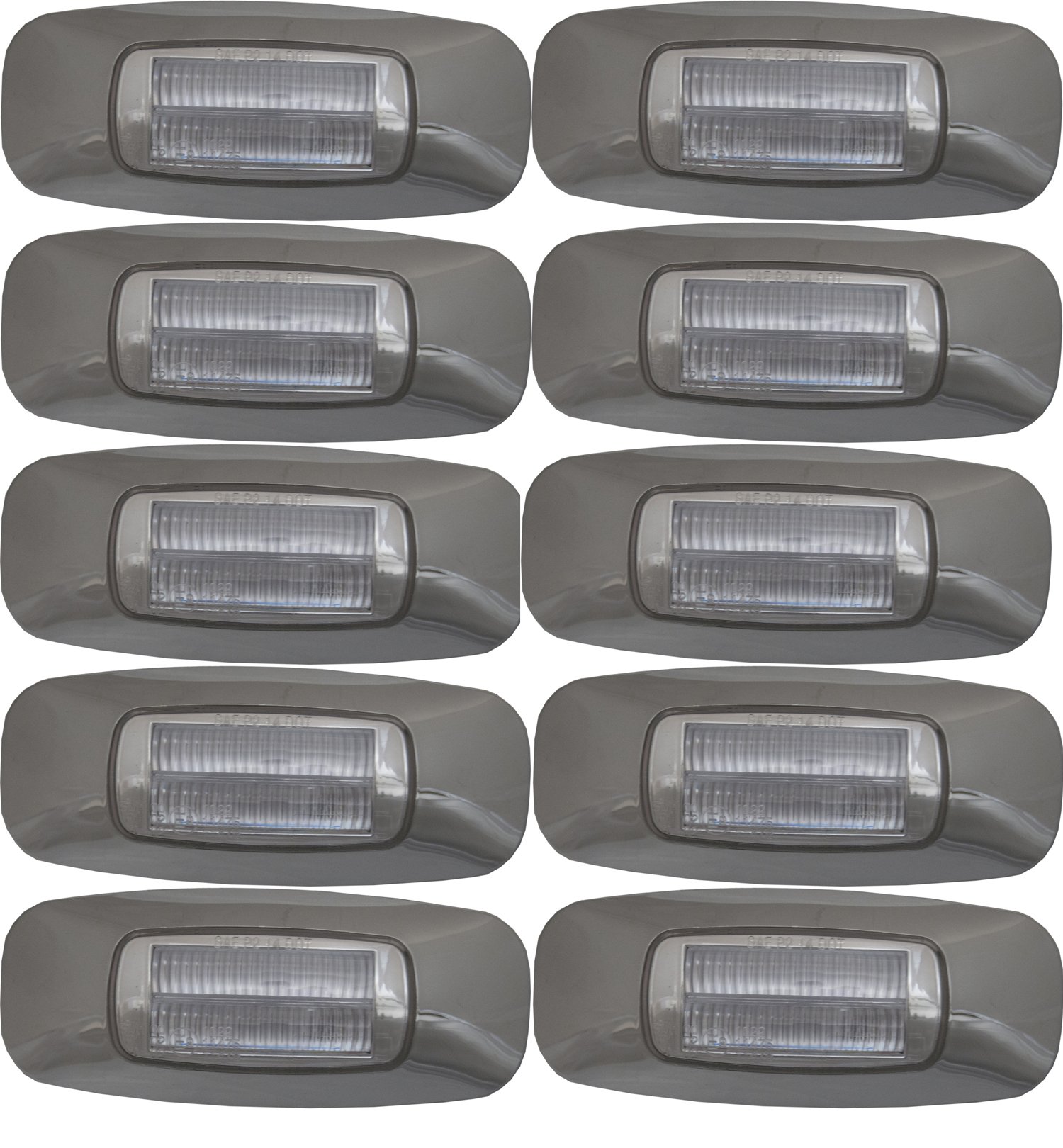 10 Pack Mini Amber LED Clearance Marker Lights with Clear Lens - Waterproof & Durable for RVs, Trucks, Trailers - Perfect for Night Driving & Vehicle Safety