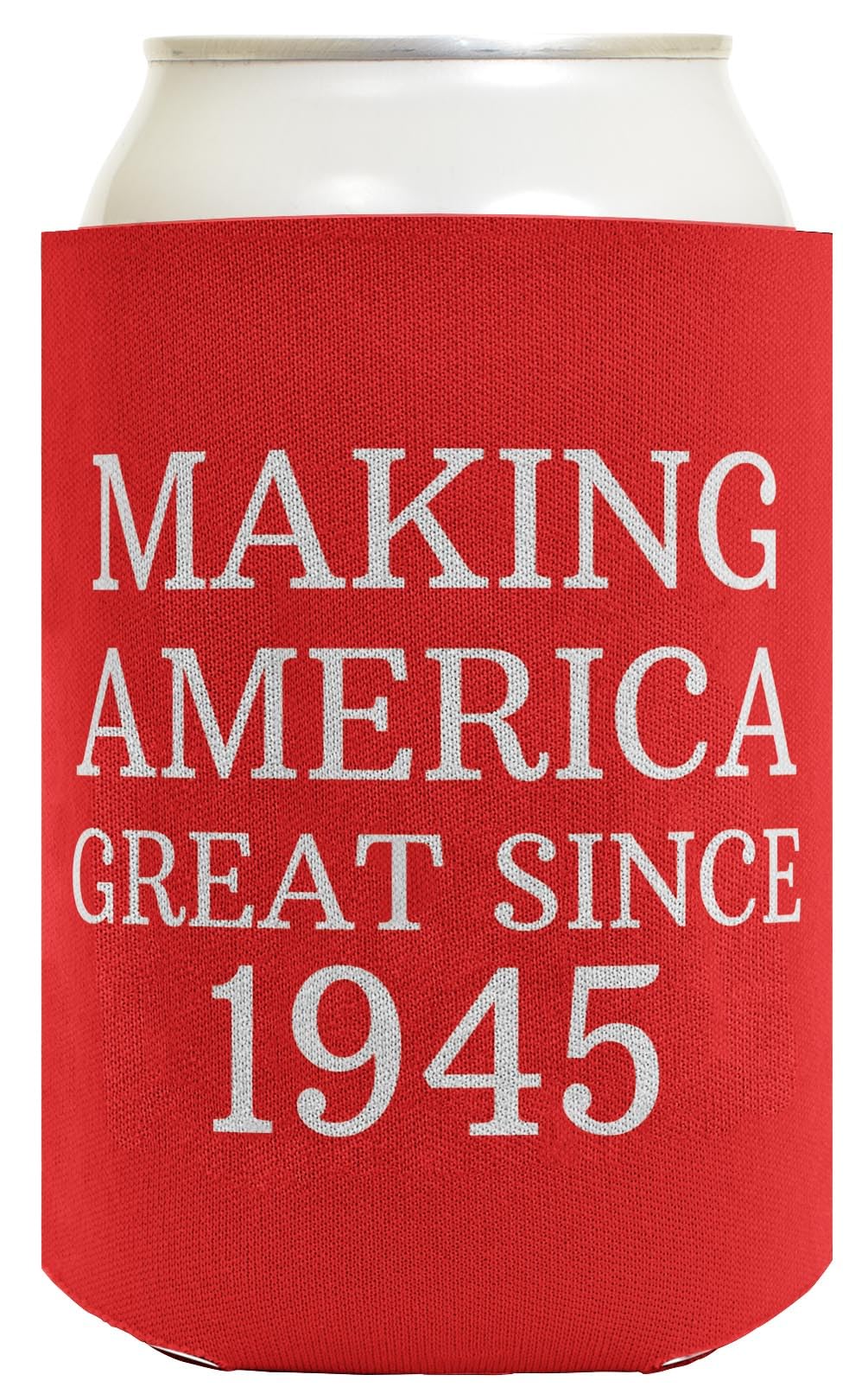 80th Birthday Party Supplies - 'Making America Great Since' Custom Printed Standard & Slim Can Coolers - Ideal for Milestone Celebrations, BBQs, and Outdoor Events