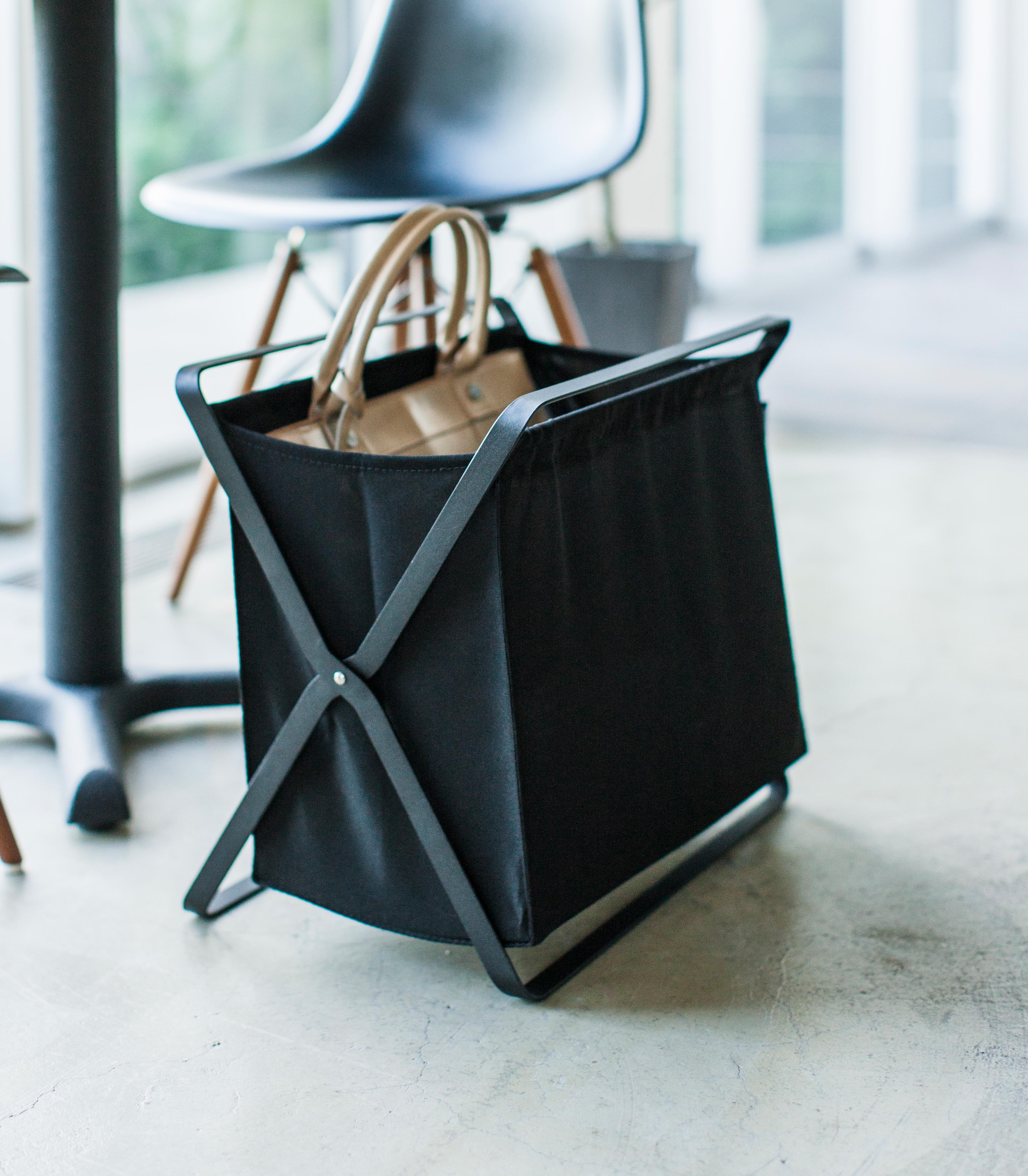 Foldable Storage Bin with Steel Frame - Durable Collapsible Organizer for Home, Office, and Garage Organization - Perfect for Clothes, Toys, and Household Items Storage
