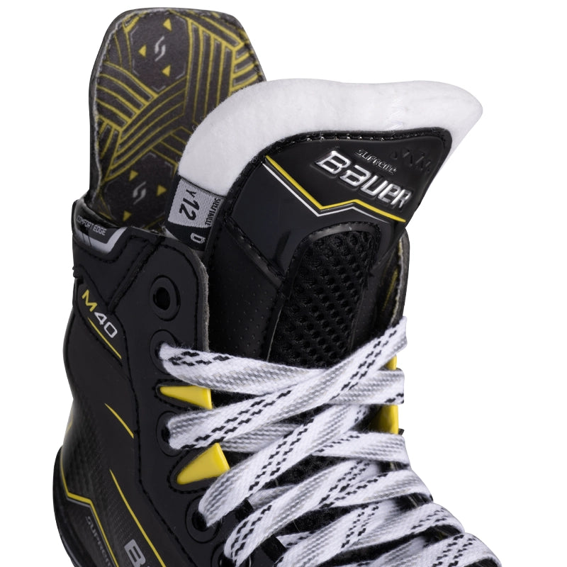 Bauer Supreme M40 Youth Ice Hockey Skates - Lightweight & Durable for Competitive Play - Perfect for Kids & Teens on Ice