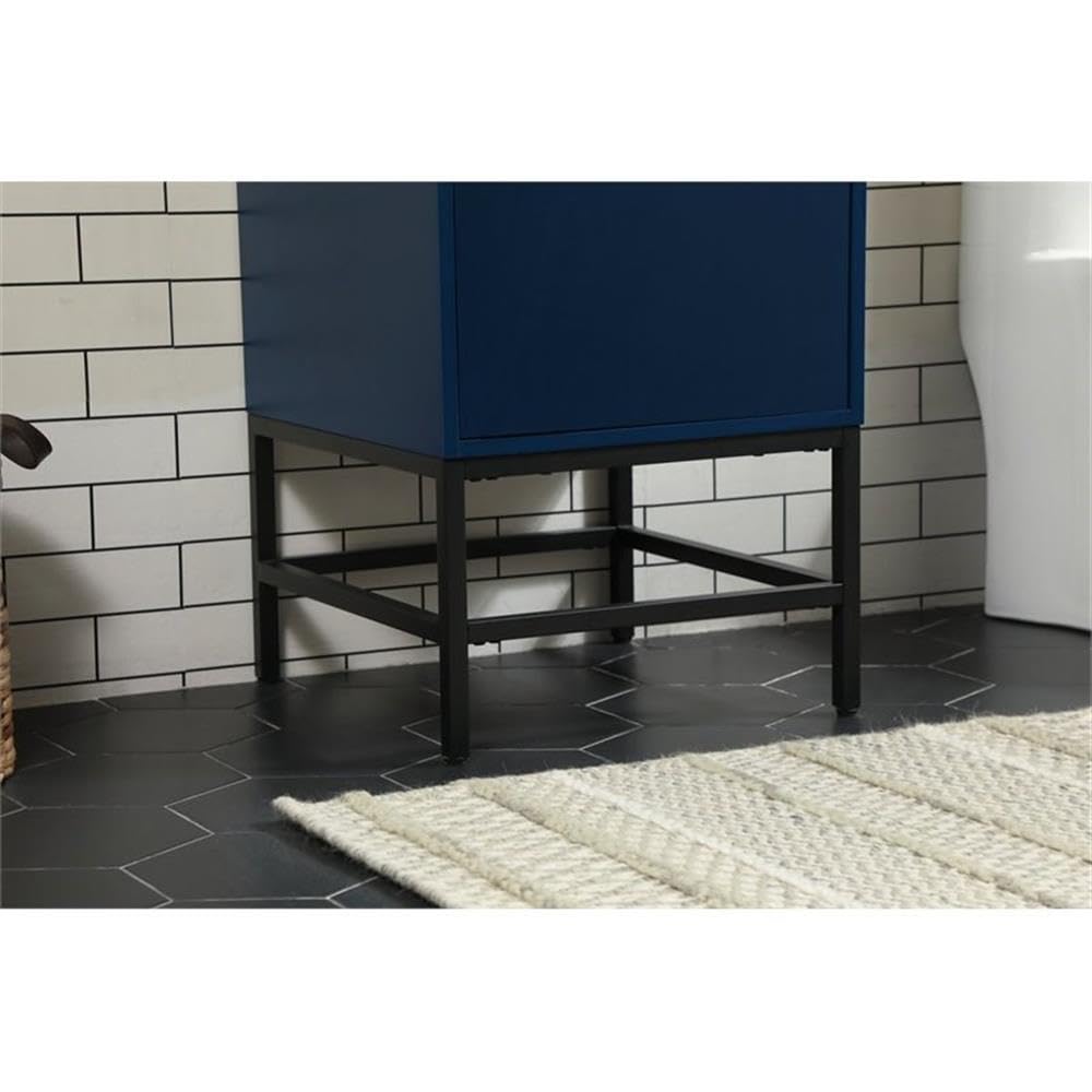 Modern 32-Inch Single Bathroom Vanity with Under Sink Storage - Elegant Black Bathroom Organizer Cabinet for Small Space & Apartment Decor