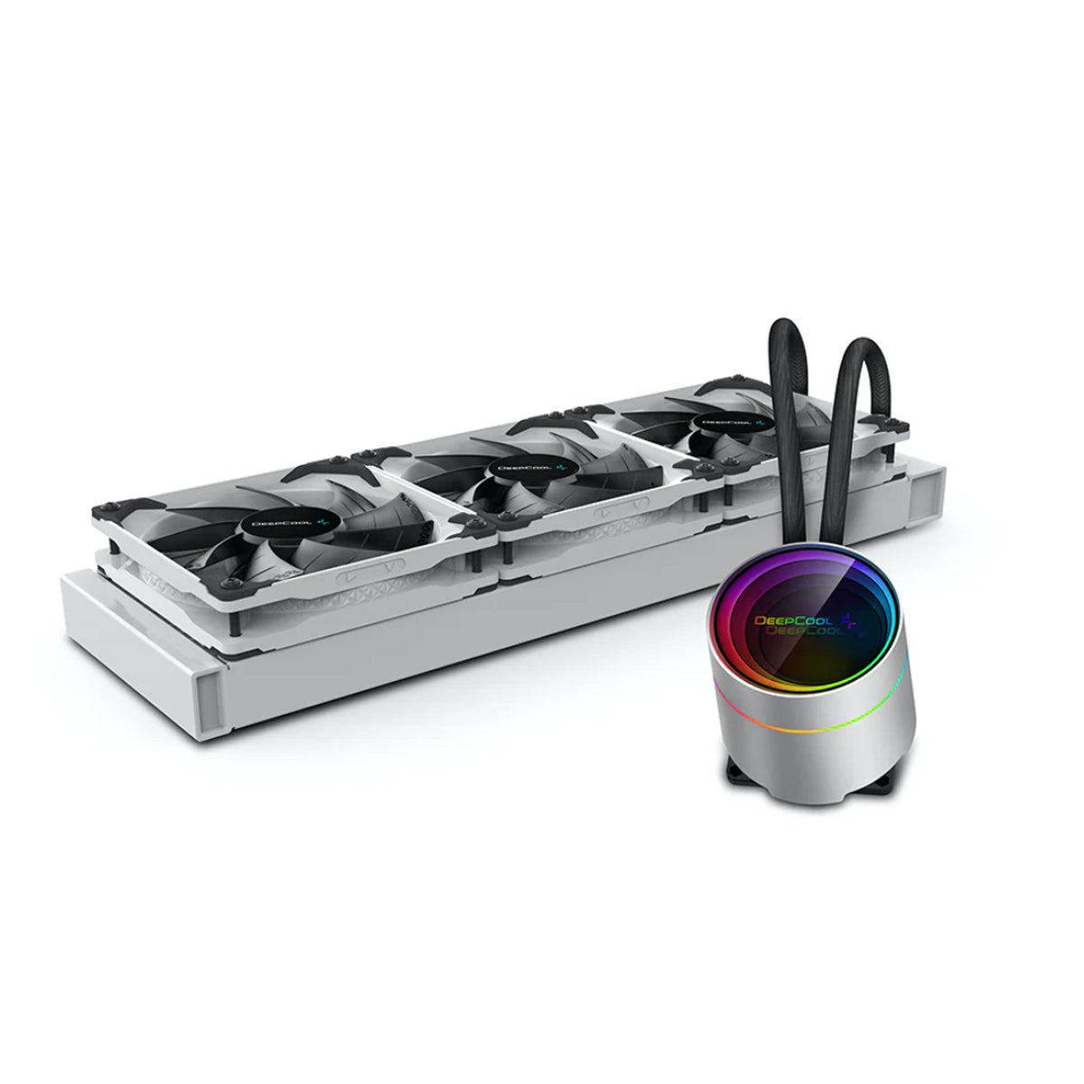 Deepcool Castle 360EX White RGB AIO Liquid CPU Cooler - 360mm Radiator for Intel/AMD - Perfect for Gaming PC Builds & High-Performance Workstations