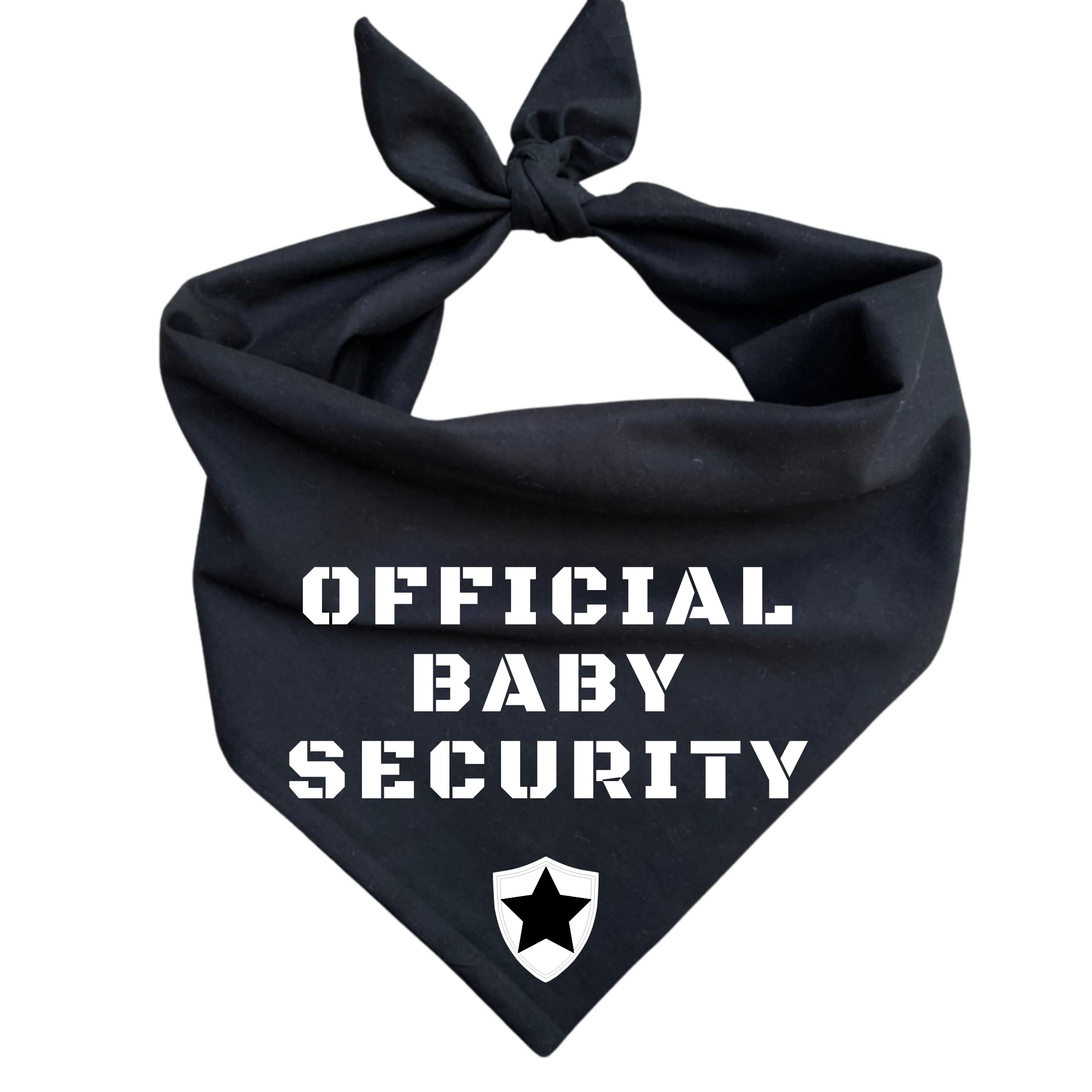 Dog Bandanas for Baby Announcement - Pregnancy Reveal Pet Bandana with 'Official Baby Security' Text - Perfect for Gender Reveal Parties & Newborn Photo Shoots