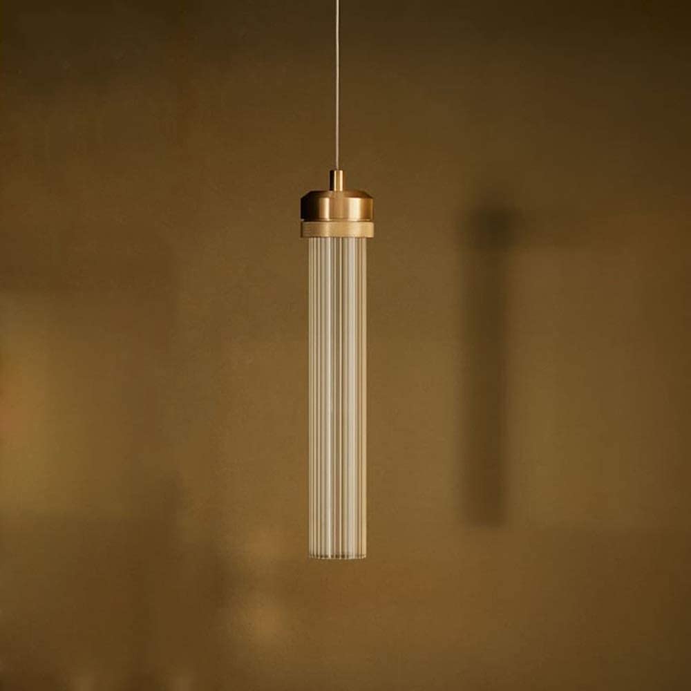 Modern Striped Glass Tube Pendant Lamp - Crystal Raindrop Chandelier LED Ceiling Light Fixture for Dining Room, Bedroom, Living Room & Bathroom | Elegant Flush Mount Lighting for Home Decor