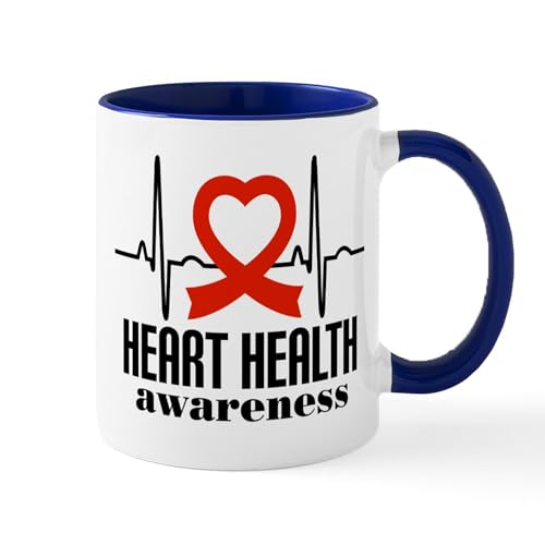 White/Navy Inside - Heart Health Heartbeat