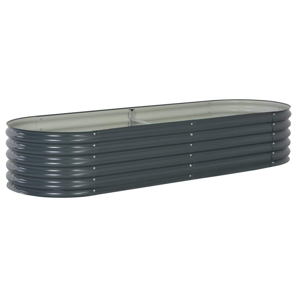 Galvanized Steel Raised Garden Bed Planter Box 94.4x31.4x17.3 Inch - Outdoor Elevated Vegetable Herb Flower Growing Container for Backyard, Patio & Urban Gardening - Durable Gray Metal Garden Planter for Vegetables, Fruits & Herbs