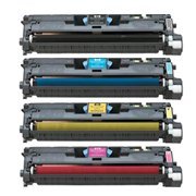HP Compatible Multi-Color Toner Cartridges 4-Pack (Cyan, Magenta, Yellow, Black) - Works with HP Color LaserJet 4730 Series (4730mfp/4730x/4730xm/4730xs) - Ideal for Office Printing, Business Documents & High-Quality Color Output