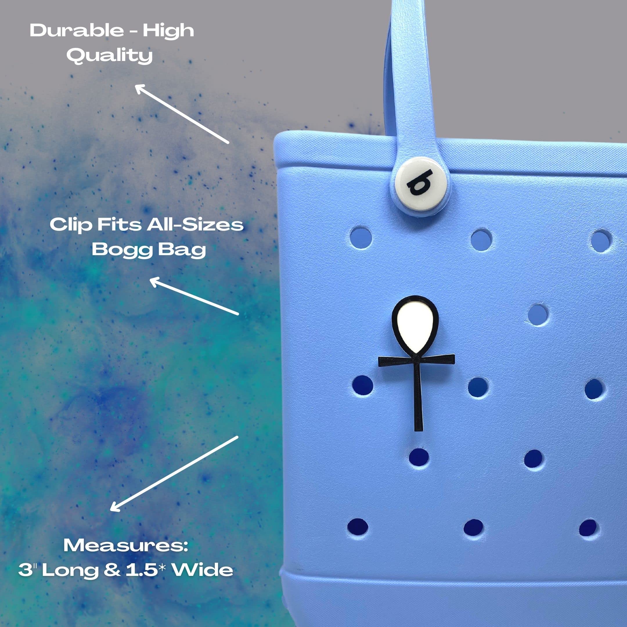 FRESHe BOGLETS - Ankh Charm Accessory Compatible with Bogg Bags, Simply Southern & Similar Totes | Perfect for Beach, Pool & Summer Outings