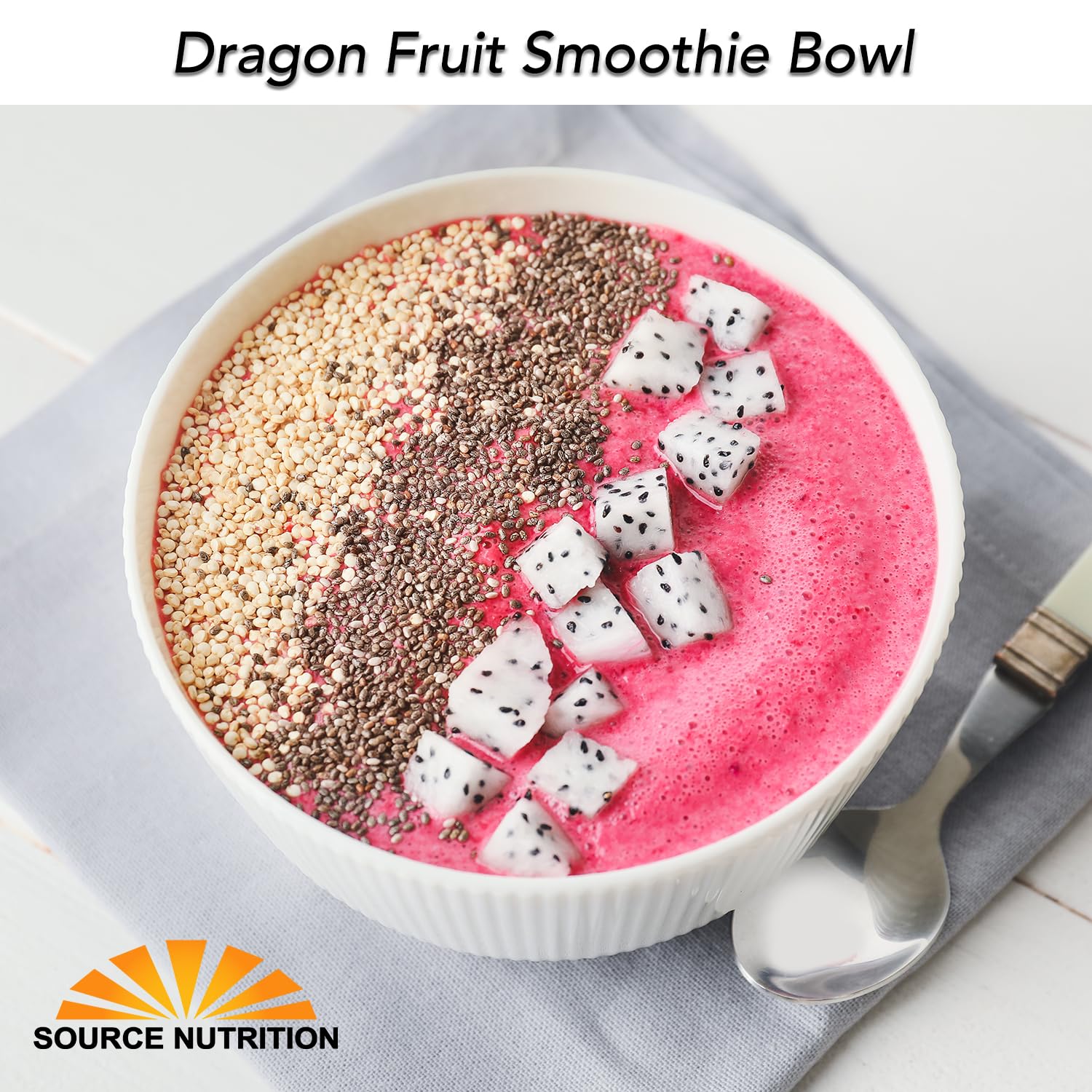 Organic Freeze-Dried Dragon Fruit Powder | Pink Pitaya Superfood Rich in Antioxidants & Fiber | Natural Food Coloring for Smoothies, Yogurt & Baking | Vegan, Gluten-Free, Non-GMO (8oz) | Perfect for Healthy Drinks, Desserts & DIY Beauty Recipes