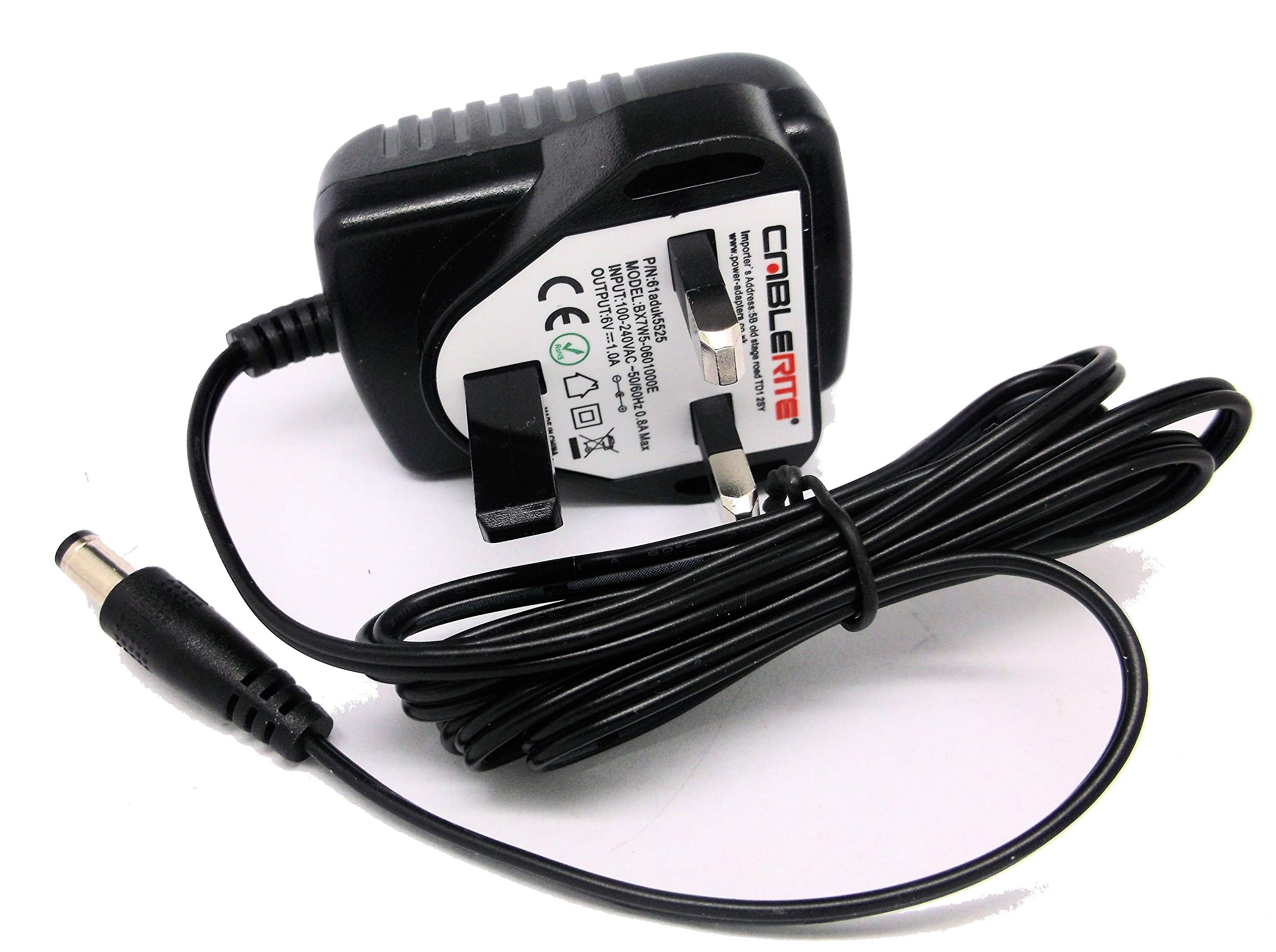 6V 0.6A Power Supply Adapter for Friedland Bush BD-1706 DAB Radio - AC/DC Charger Cable for Home & Car Use