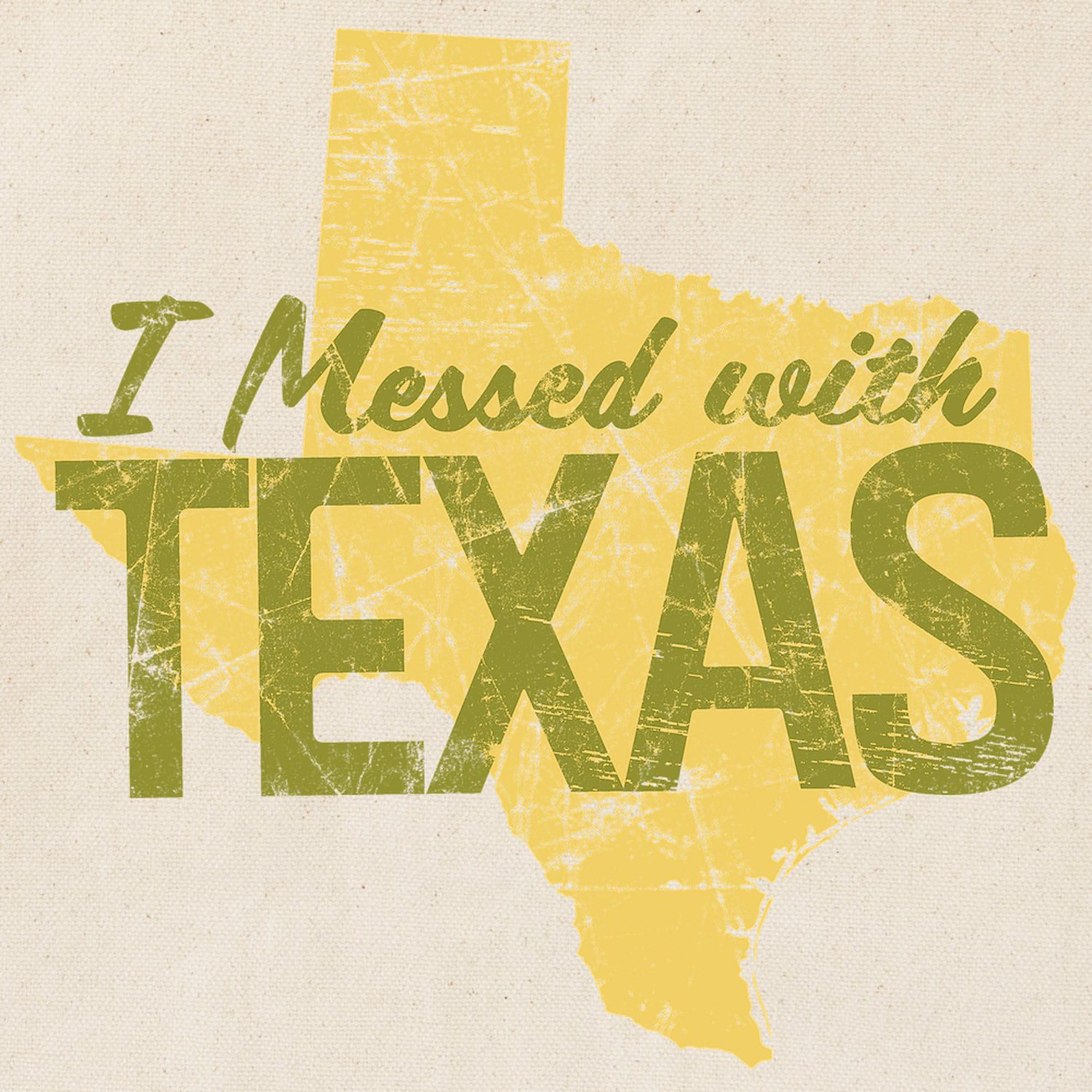 CafePress I Messed With Texas Tote Bag - Natural Canvas Reusable Shopping Bag for Groceries, Beach & Daily Use