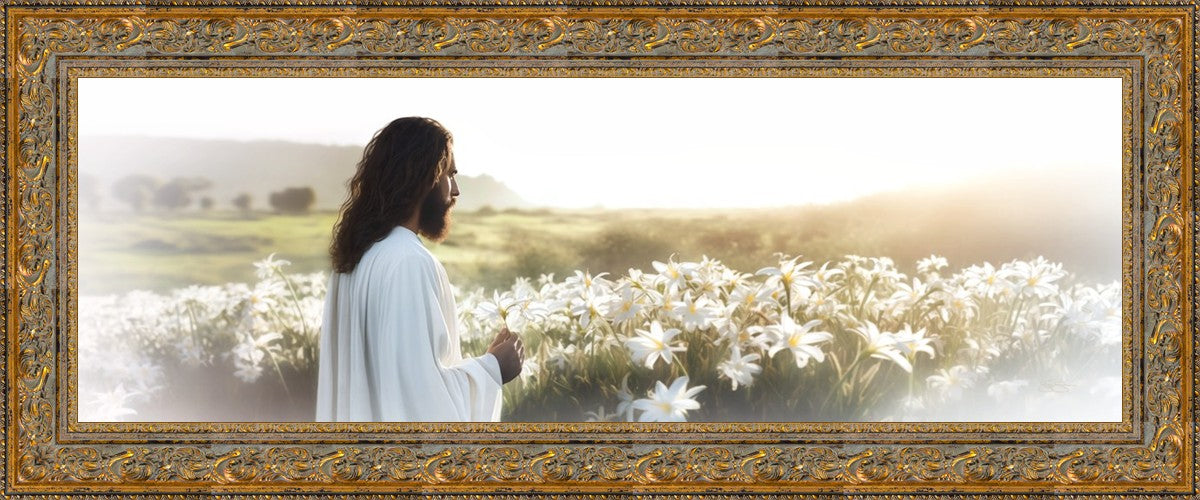 Consider The Lilies - Inspirational Christian Wall Art Decor for Home, Office & Church | Perfect for Gifts, Bible Study & Faith-Based Interior Design