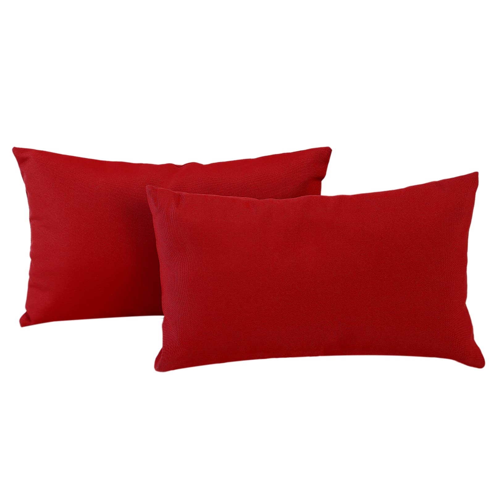 Waterproof Outdoor Lumbar Pillows Set of 2 (12x20 inch) with Inserts - Durable Patio Cushions for Garden, Poolside & Deck Furniture - Perfect for Outdoor Living Spaces & Backyard Decor