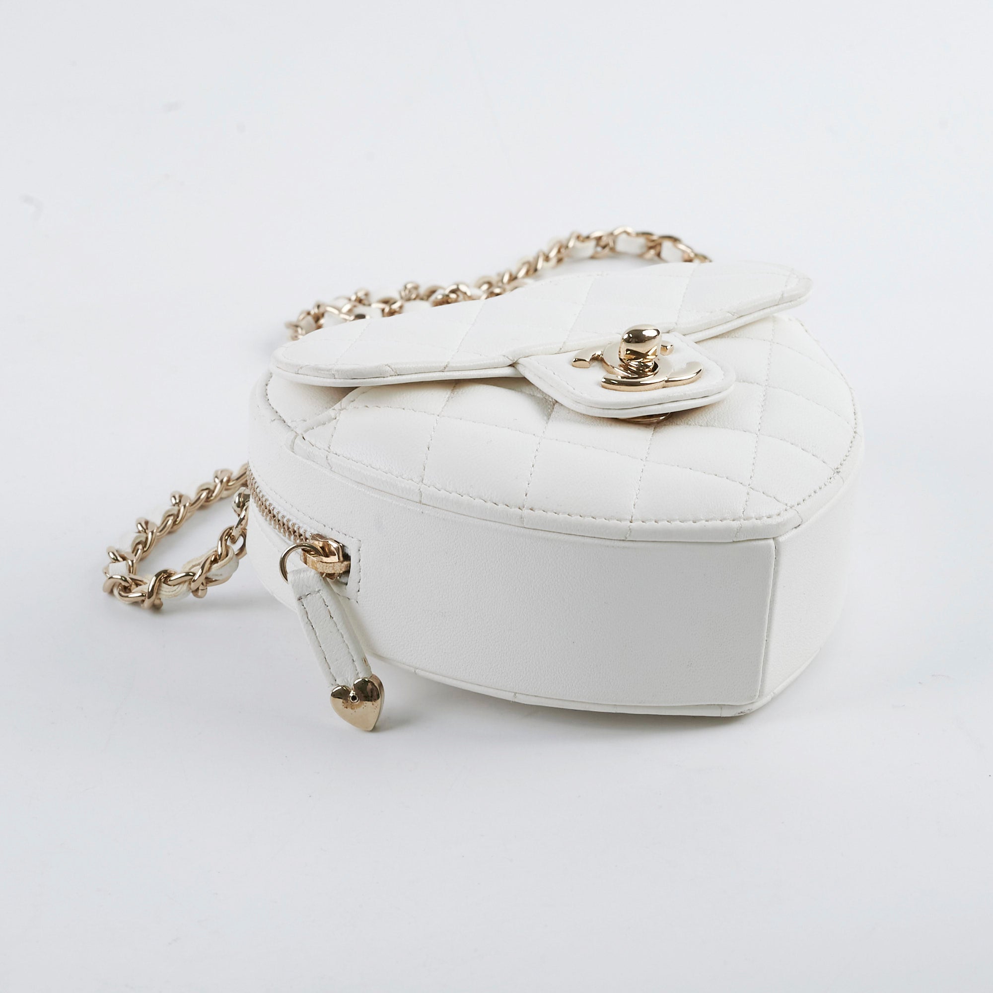 Chanel Mini Heart Bag White 32 Series - Luxury Crossbody Bag for Women | Perfect for Date Night, Parties & Special Occasions