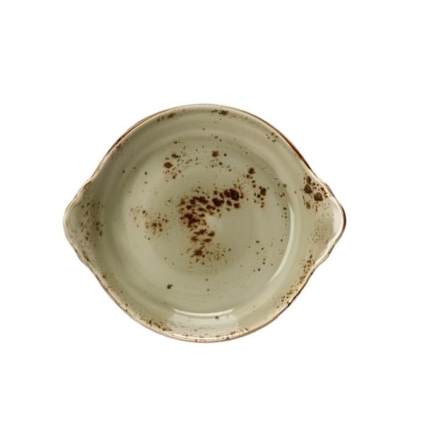 Steelite 8.5 Inch Round Eared Dish - Durable Green Ceramic Serving Bowl for Soups, Salads & Pasta | Perfect for Restaurants, Catering & Home Dining